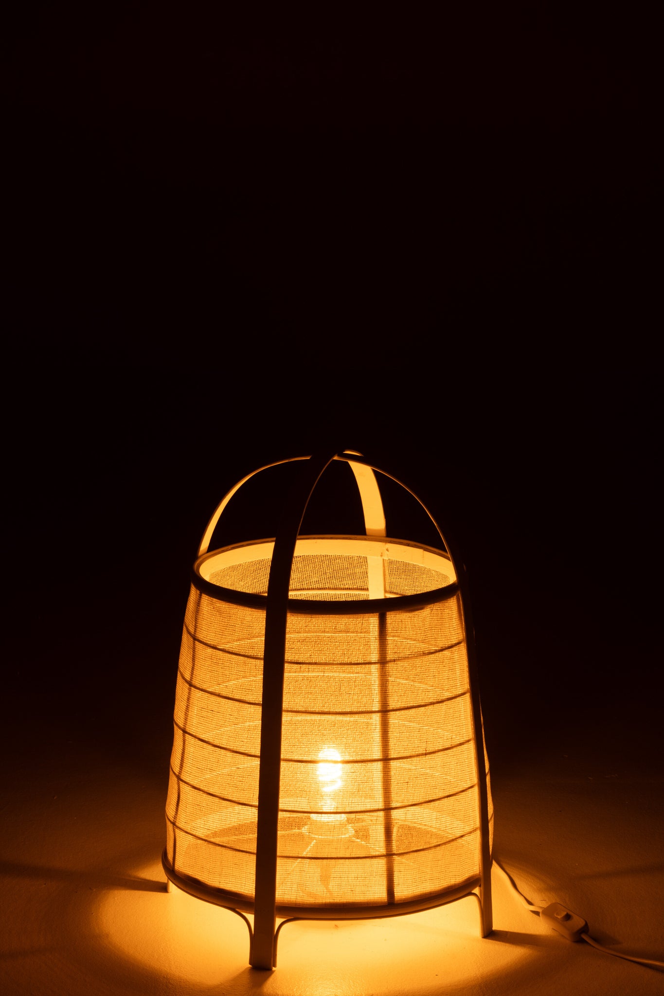Lamp Rya Katoen/Bamboe Wit Groot