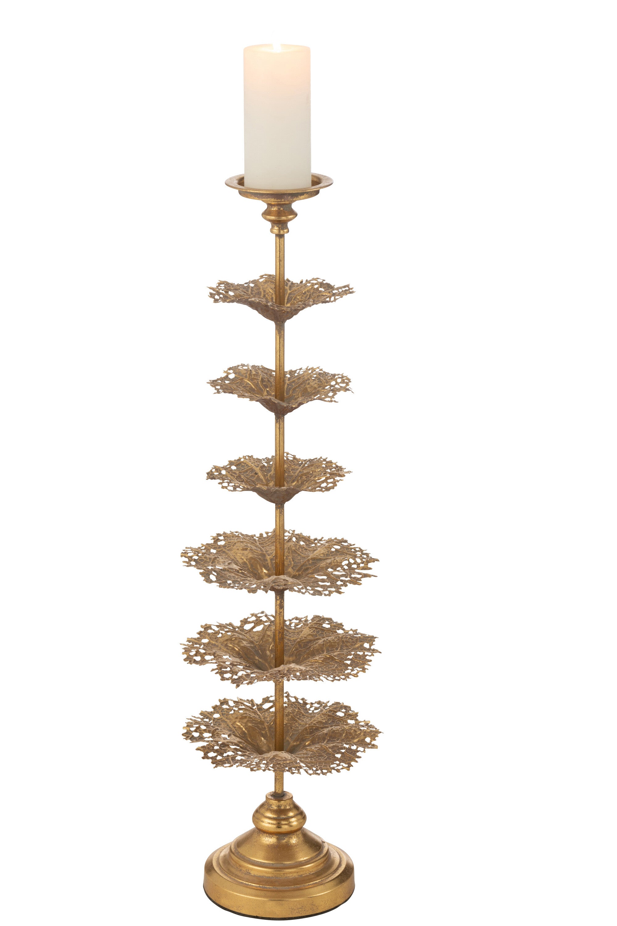 Kaarsenhouder Boom Metaal Goud Groot