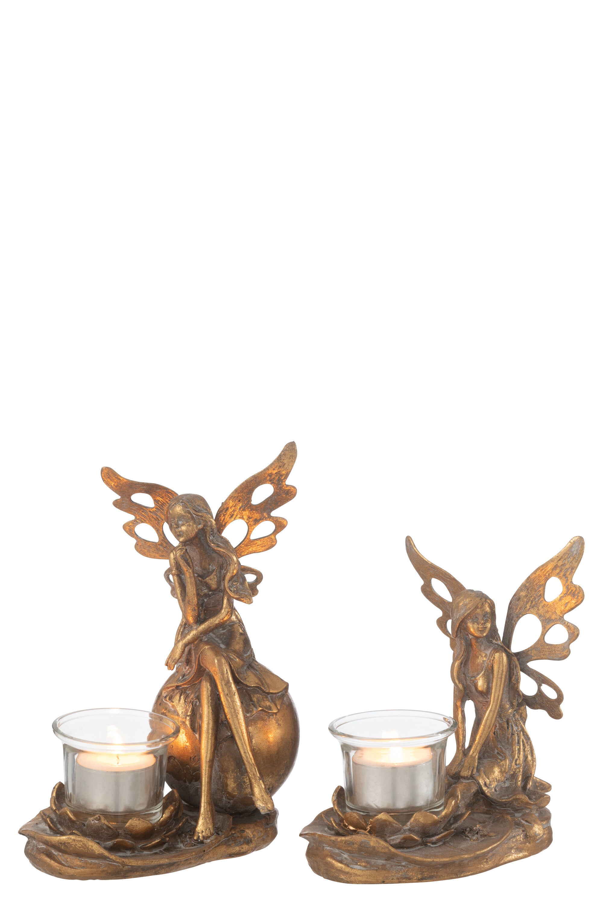 Kaarsenhouder Vidia Metaal Goud Groot