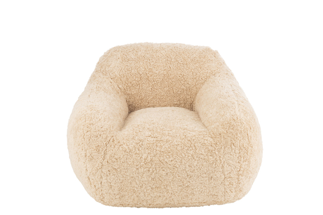 Bank Shearl Polyester Crème Klein