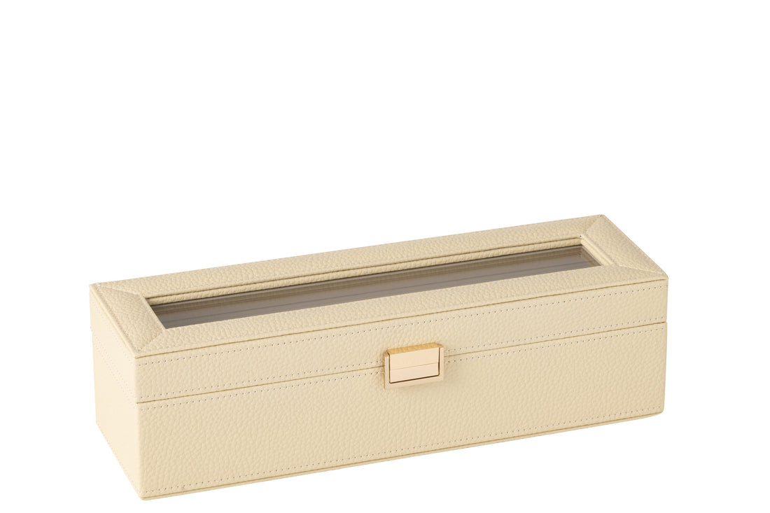 Swatch Box 6 Compartments Kunstleer Beige