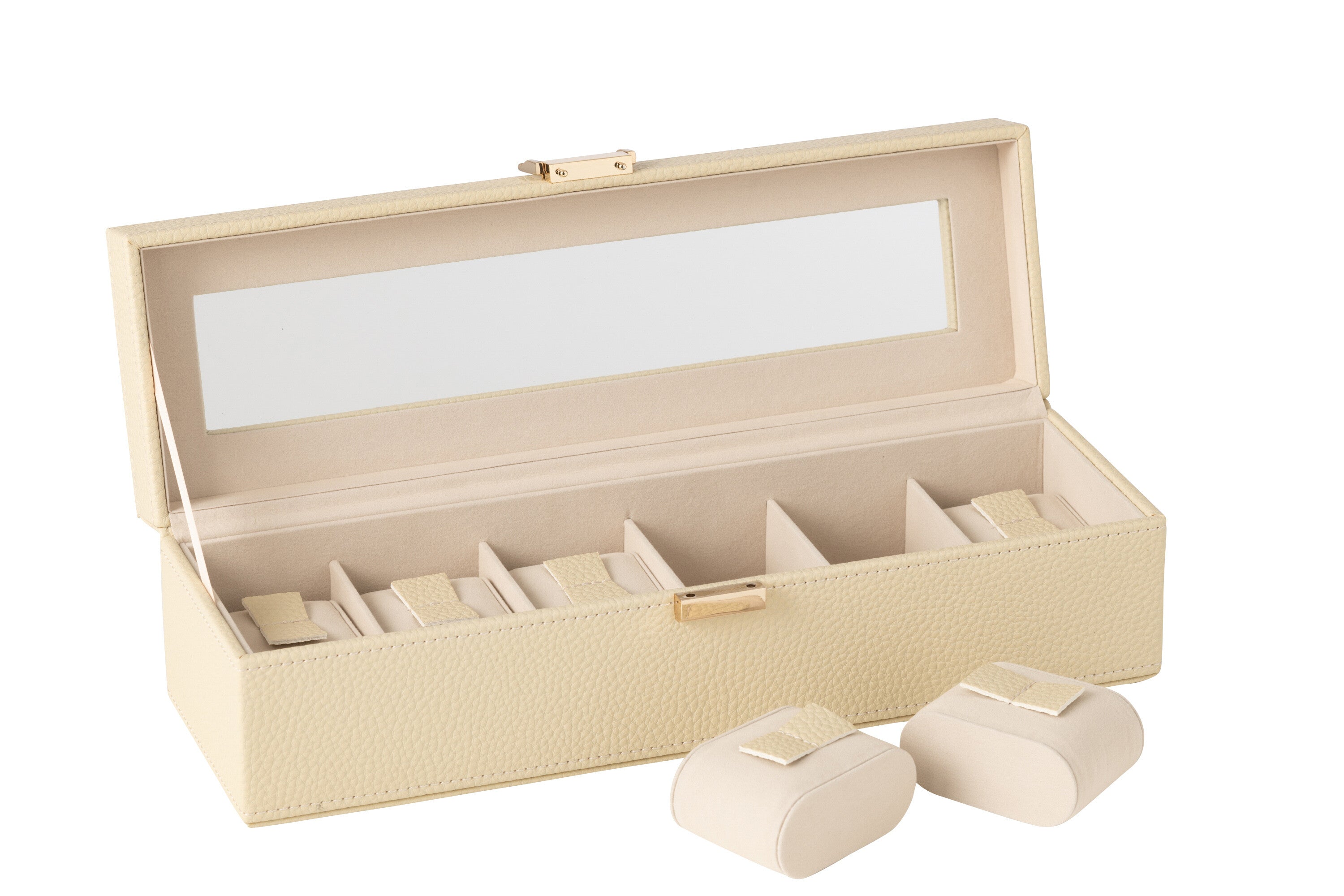 Swatch Box 6 Compartments Kunstleer Beige