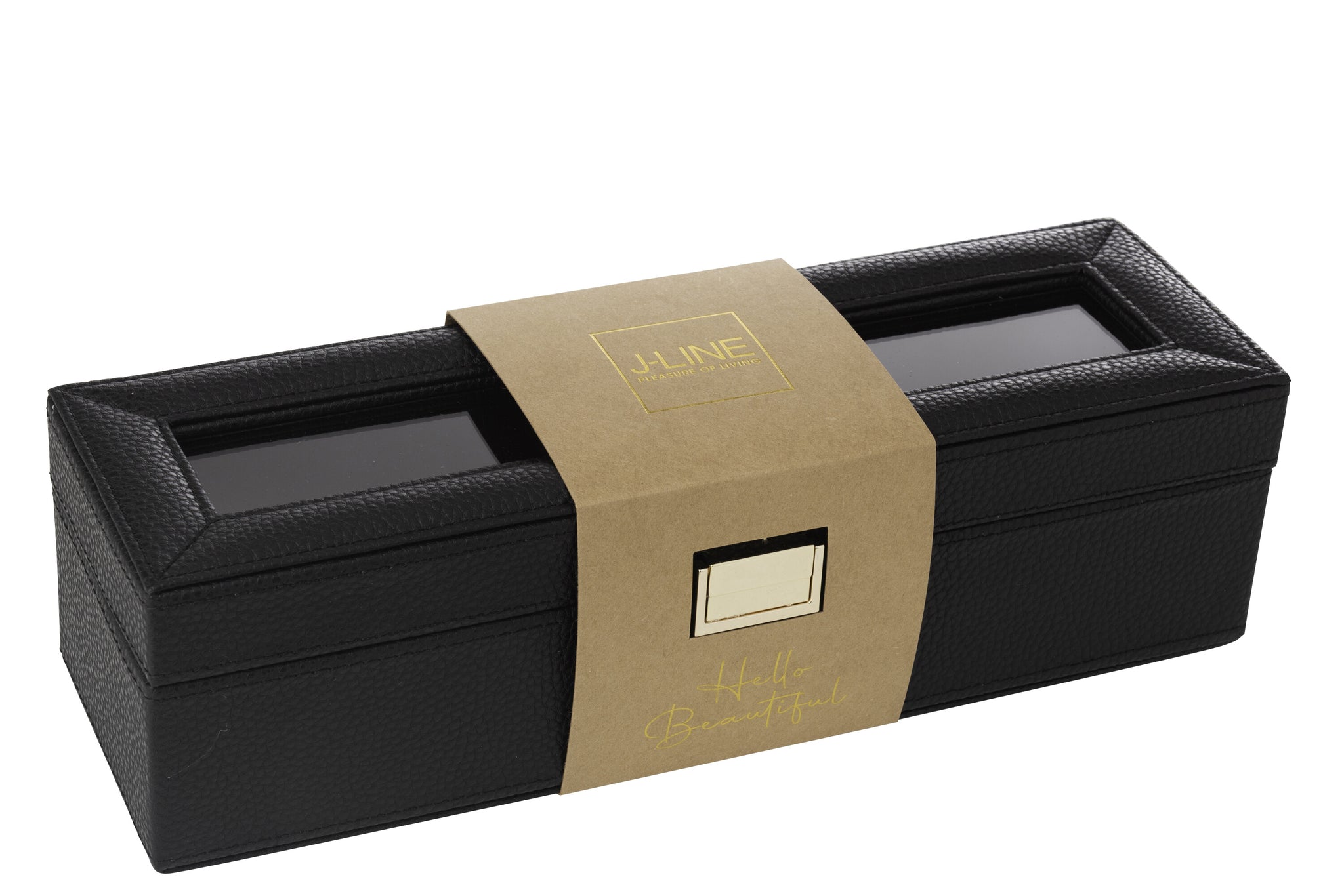 Swatch Box 6 Compartments Kunstleer Zwart