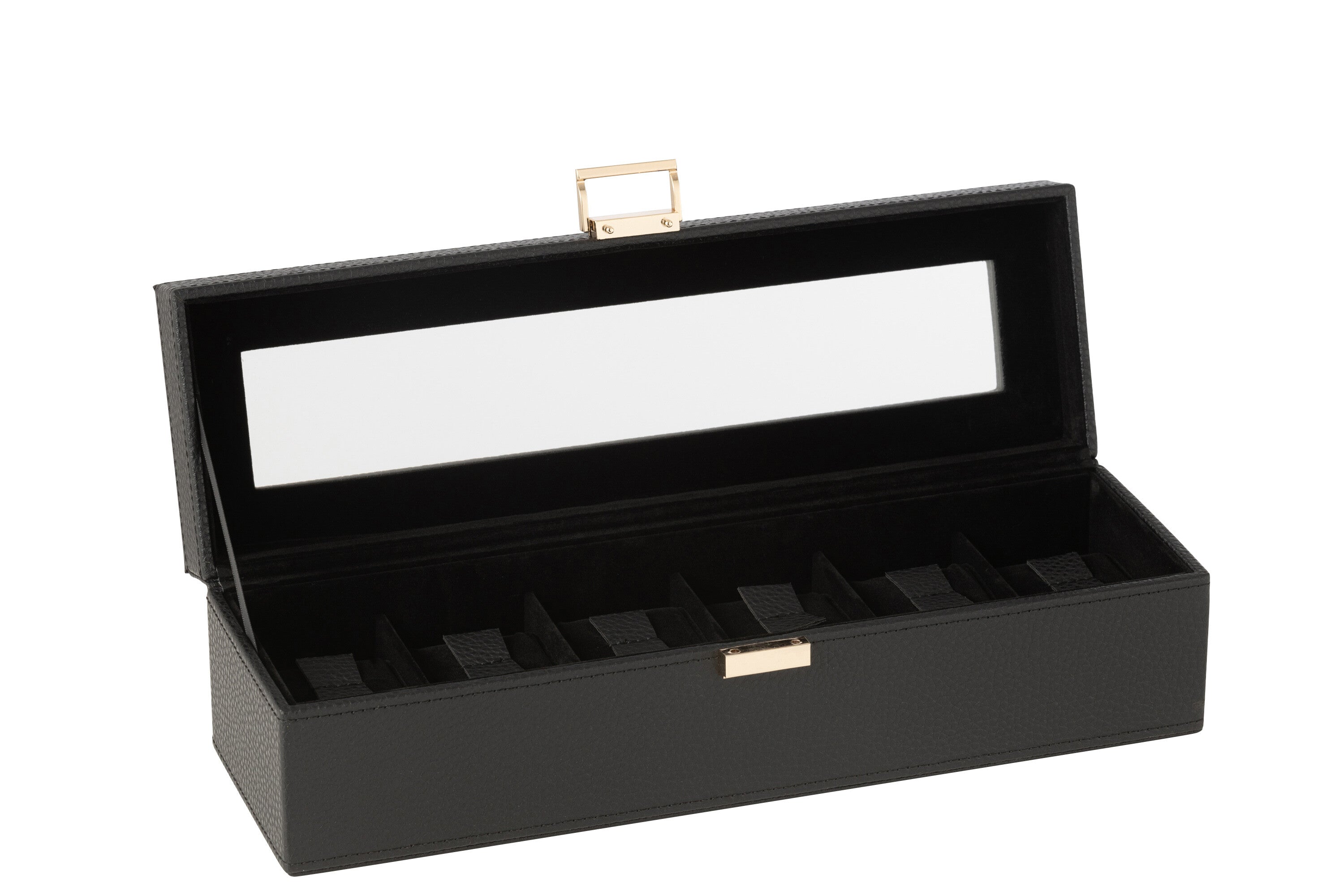 Swatch Box 6 Compartments Kunstleer Zwart