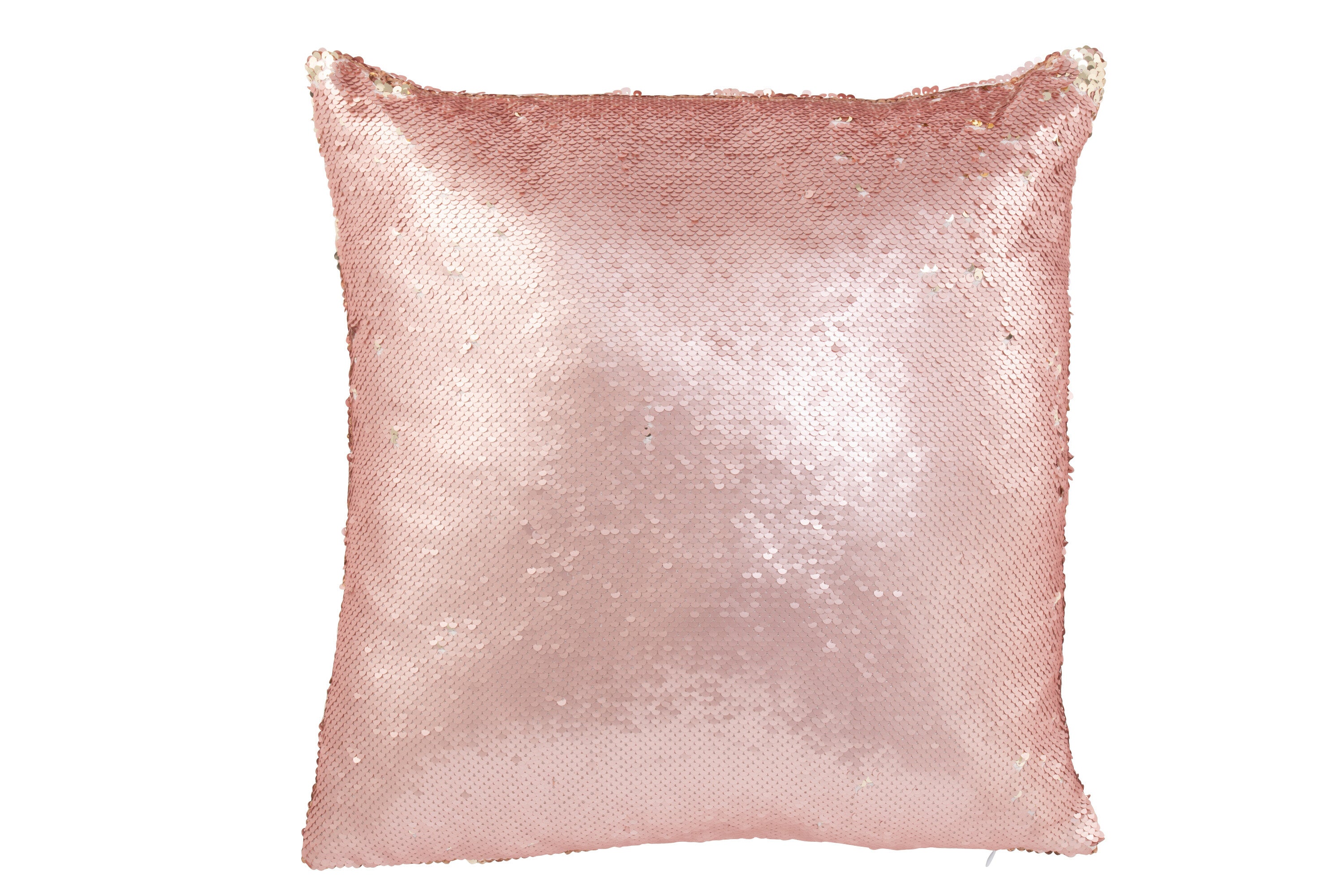 J-Line Kussen Omkeerbaar Sequin Roze/Champagne
