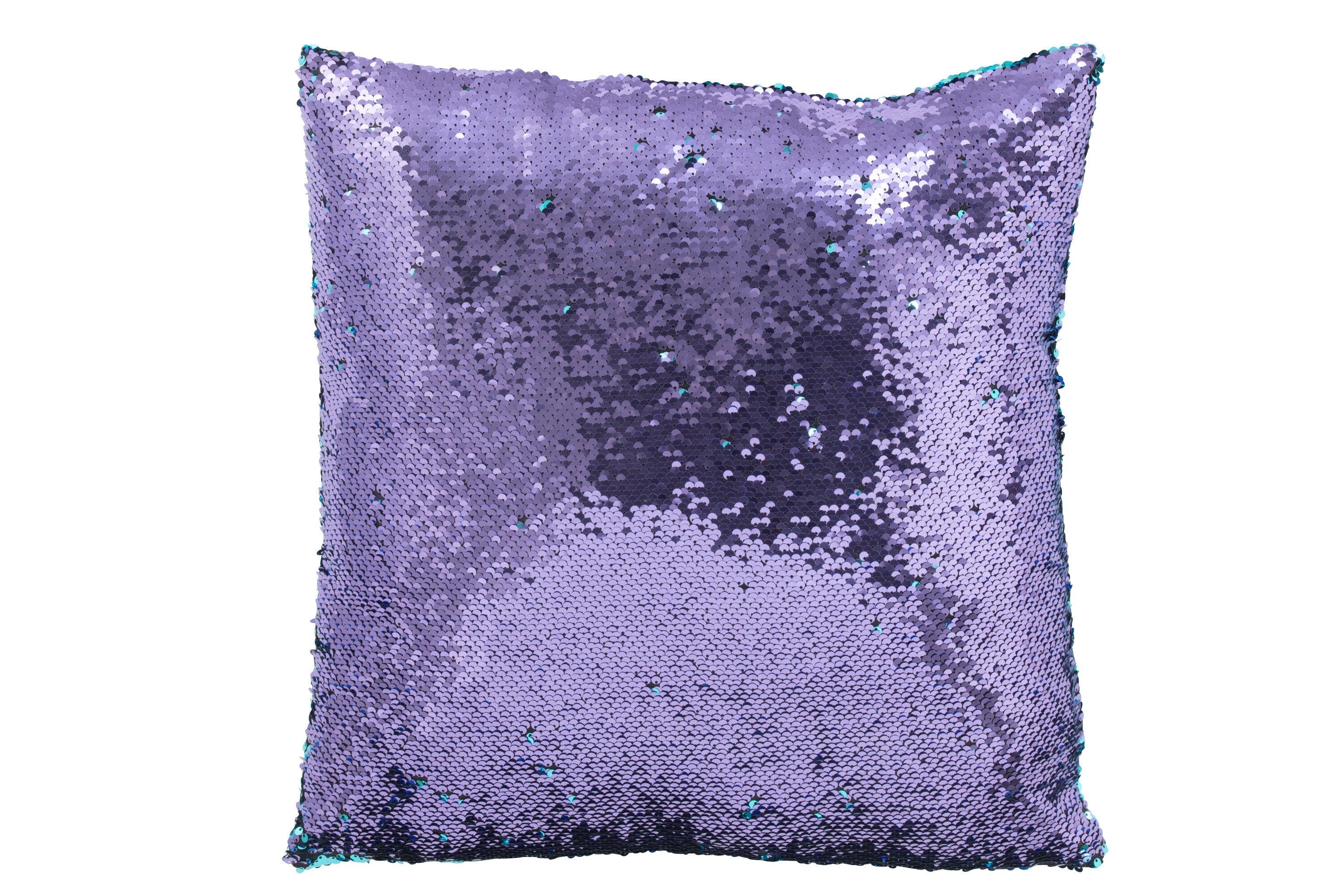 J-Line Kussen Omkeerbaar Sequin Blauw/Paars