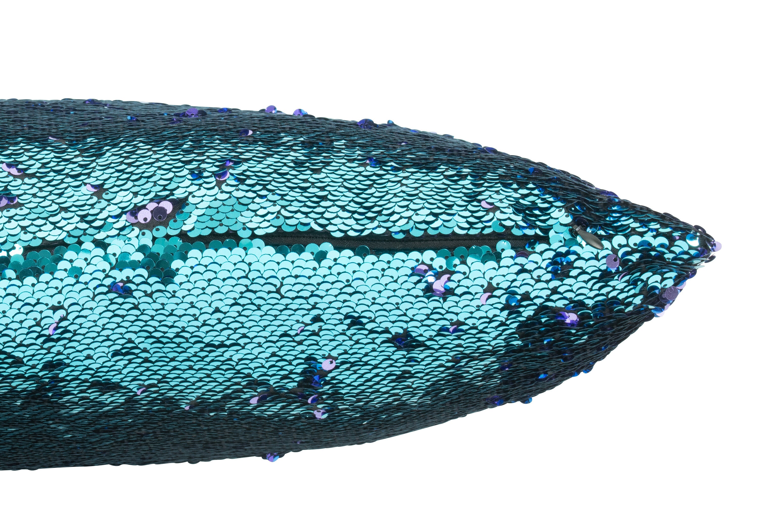 J-Line Kussen Omkeerbaar Sequin Blauw/Paars