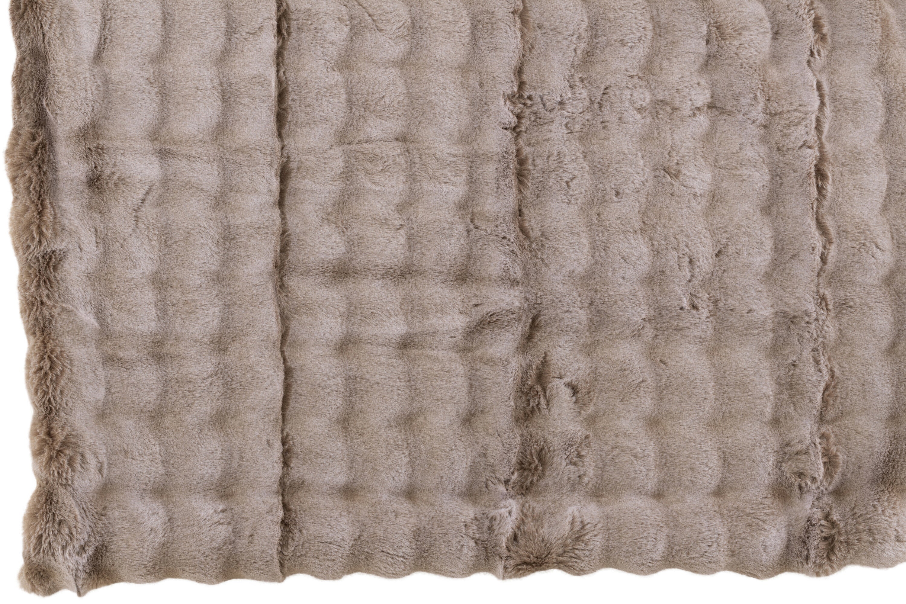 Plaid Wave Polyester Taupe