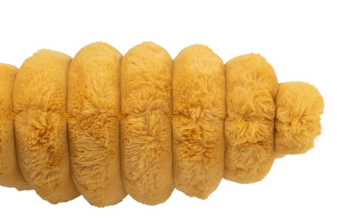 Kussen Groot Ribfluweel Polyester Oker