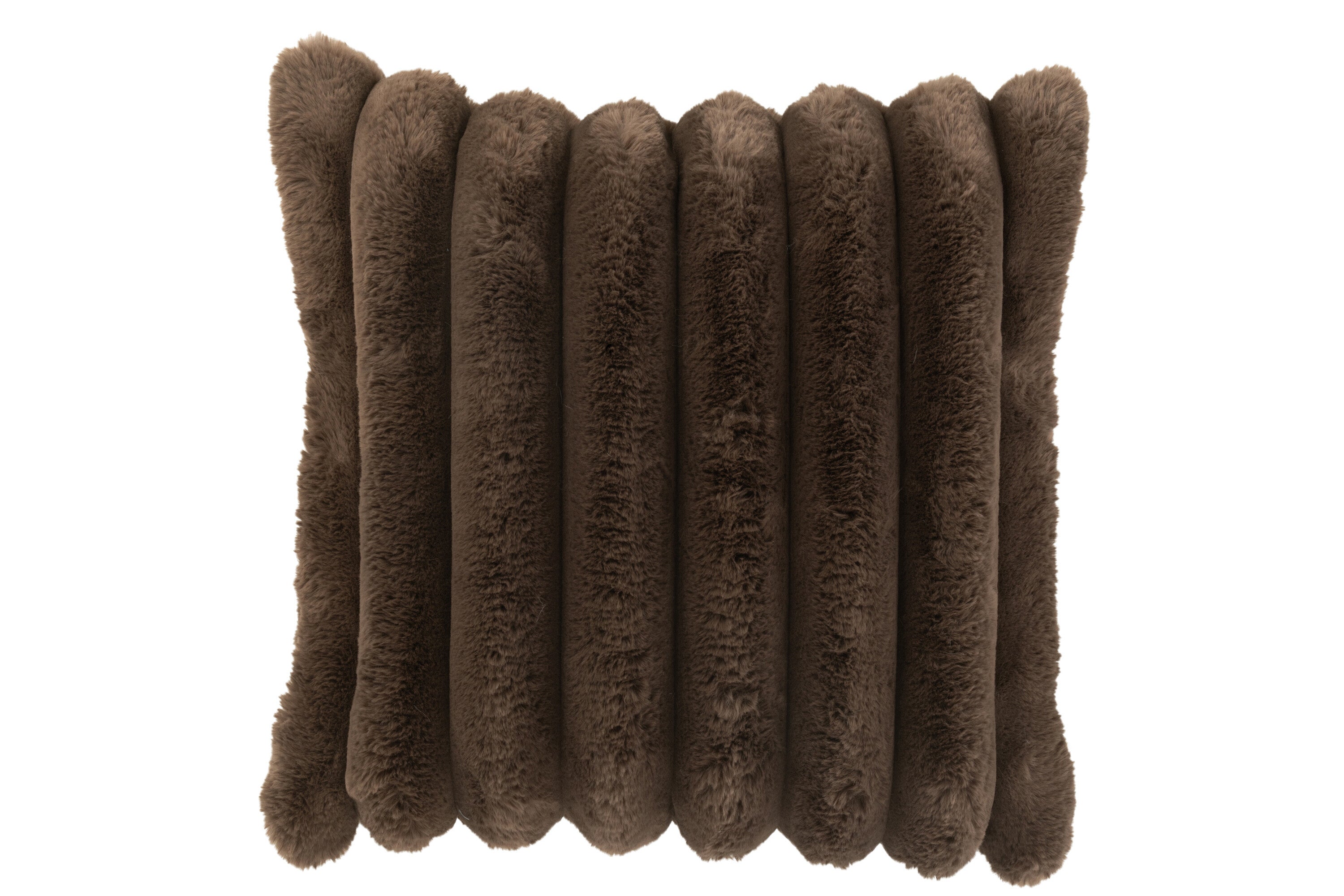 Kussen Groot Ribfluweel Polyester Chocolade