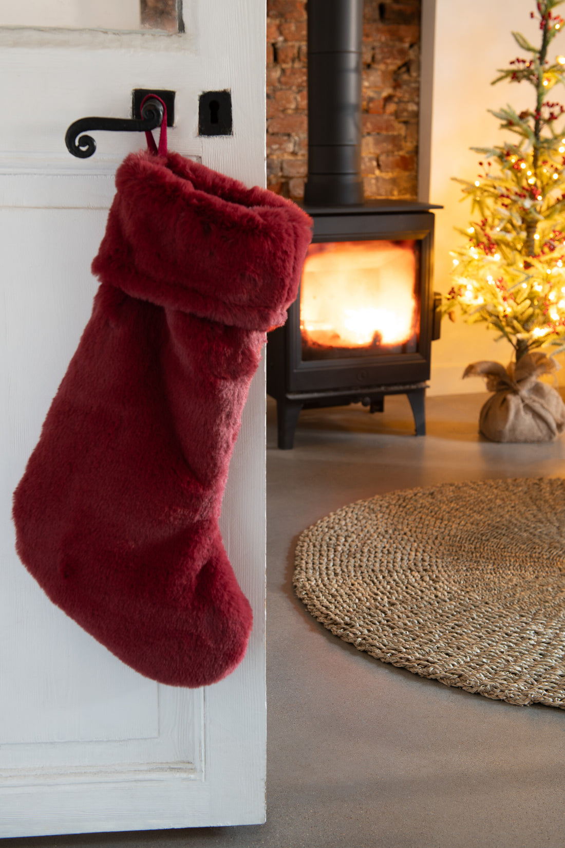 Hanger Stocking Cutie Polyester Bordeaux