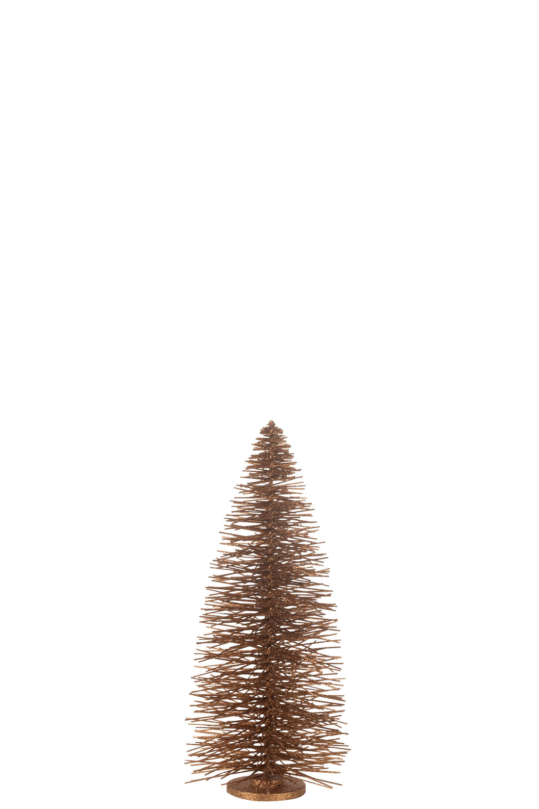 J-Line Christmas Tree Deco Glitters Wood Brown Large