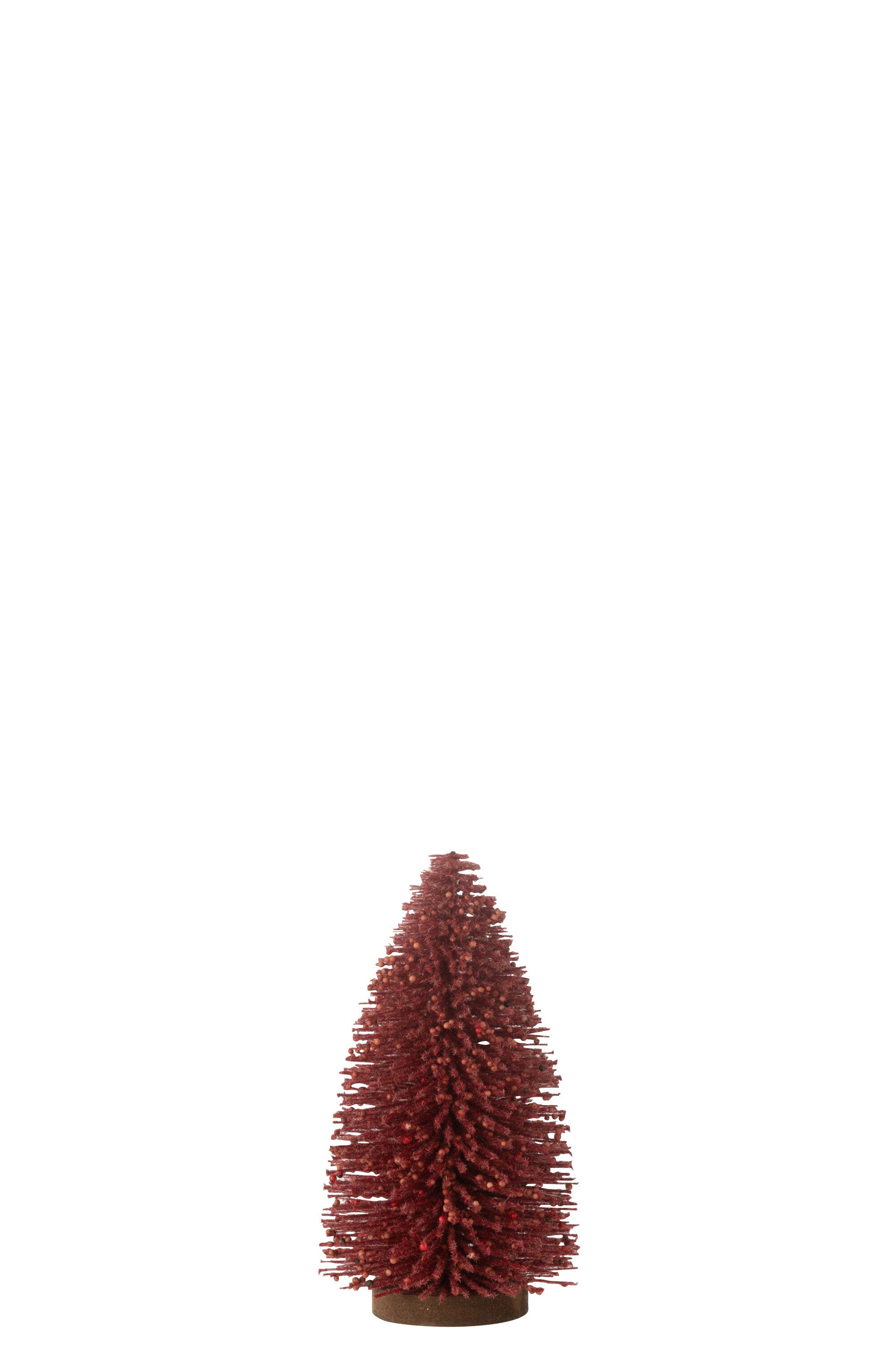 J-Line Christmas Tree Deco Glitters Berries Plastic Red Medium