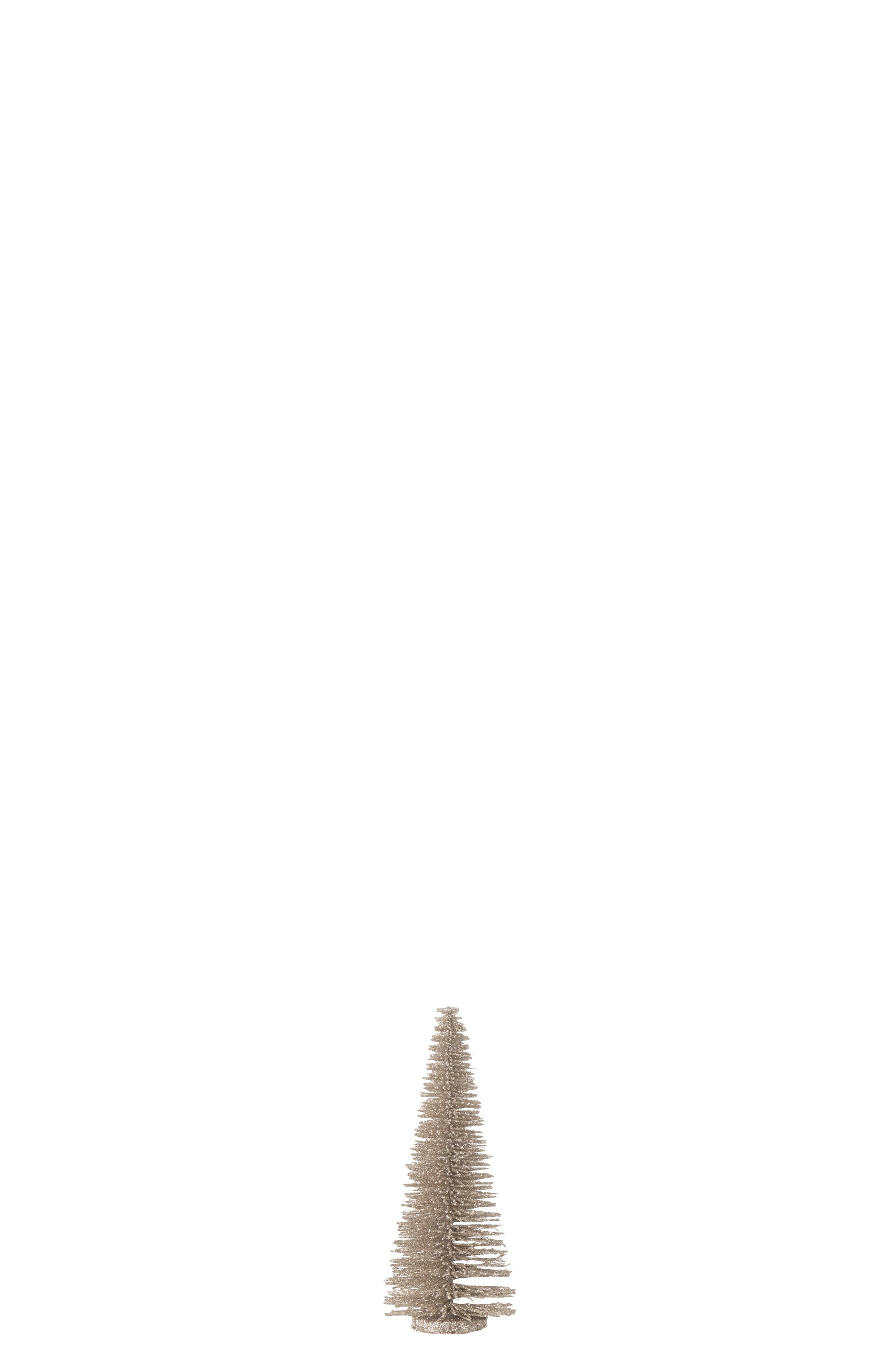 J-Line Christmas Tree Deco Glitters Plastic Greige Small