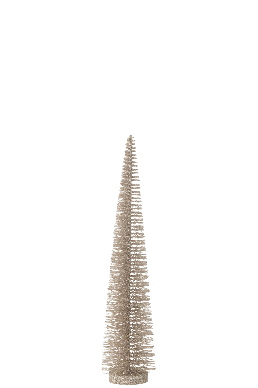 J-Line Kerstboomdecoratie Glitters Plastic Greige Medium