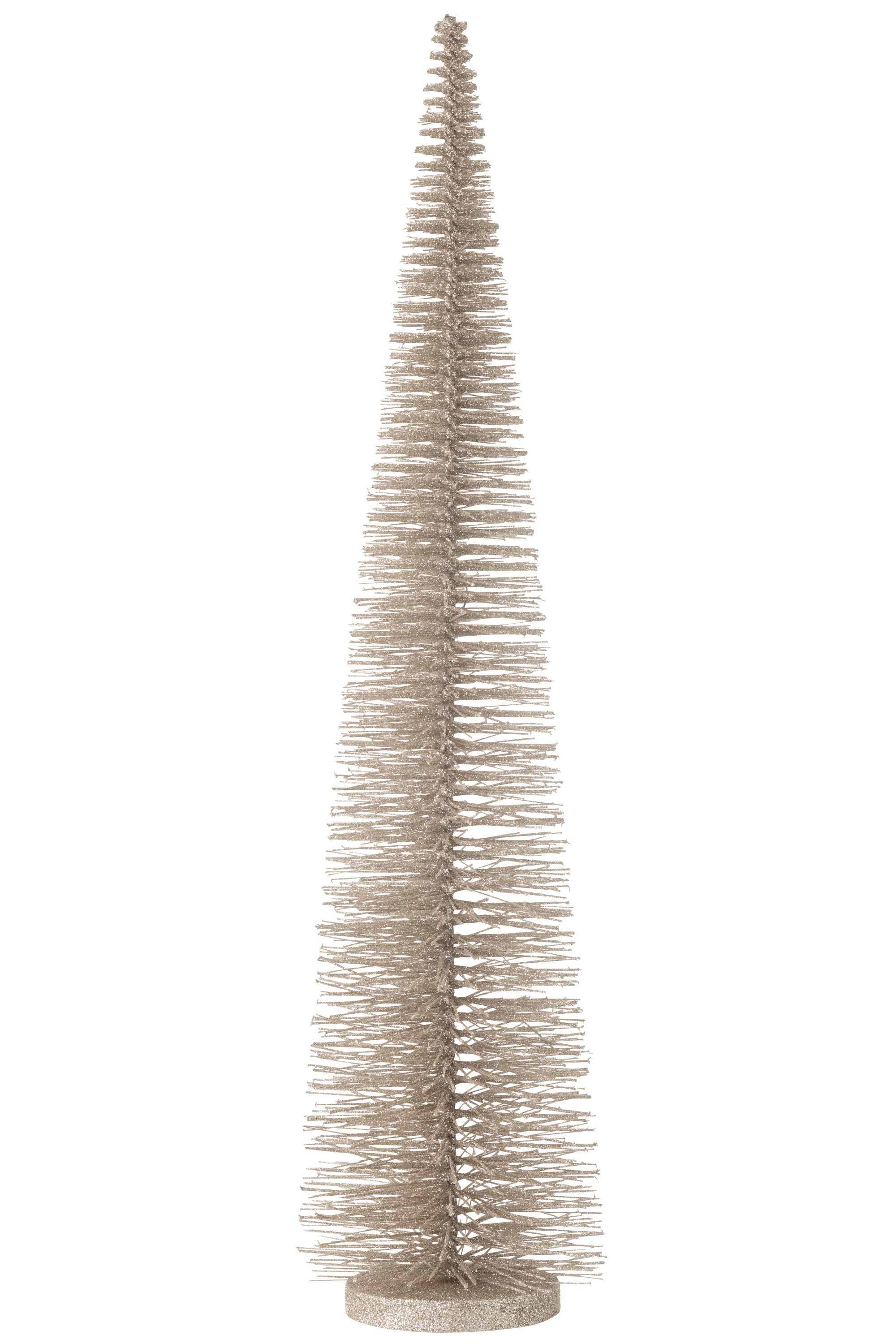 J-Line Christmas Tree Deco Glitters Plastic Greige Large