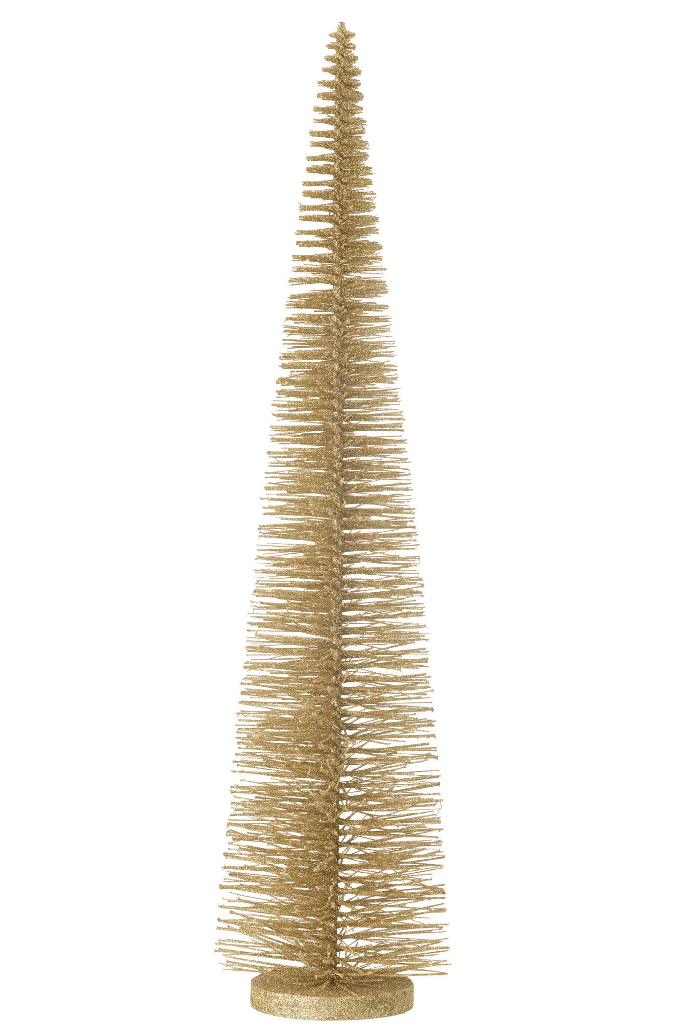 J-Line Christmas Tree Deco Glitters Plastic Light Gold Large
