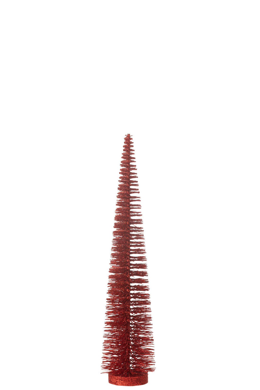 J-Line Christmas Tree Deco Glitters Plastic Red Medium