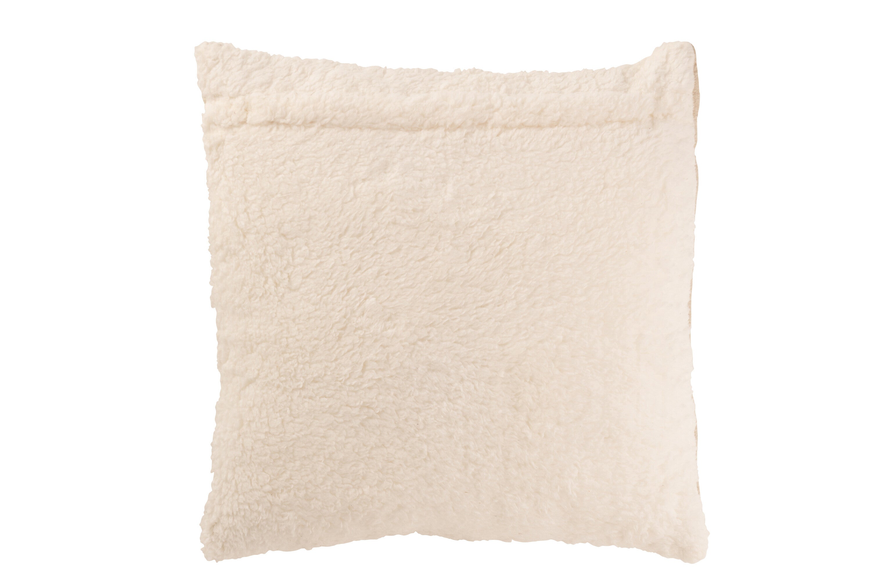 Kussen Teddy Lines Stiksel Katoen/Polyester Beige