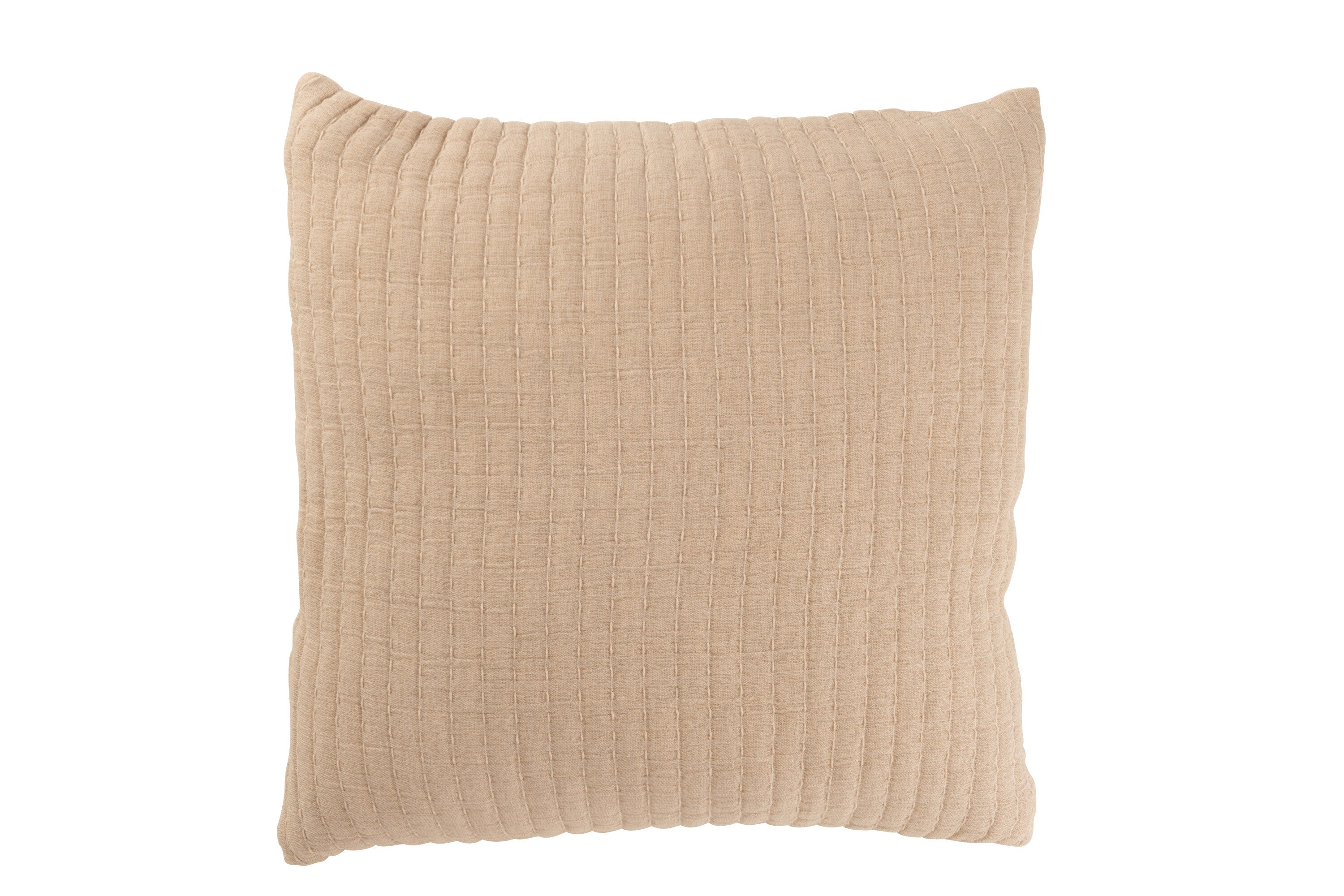 Kussen Teddy Lines Stiksel Katoen/Polyester Beige