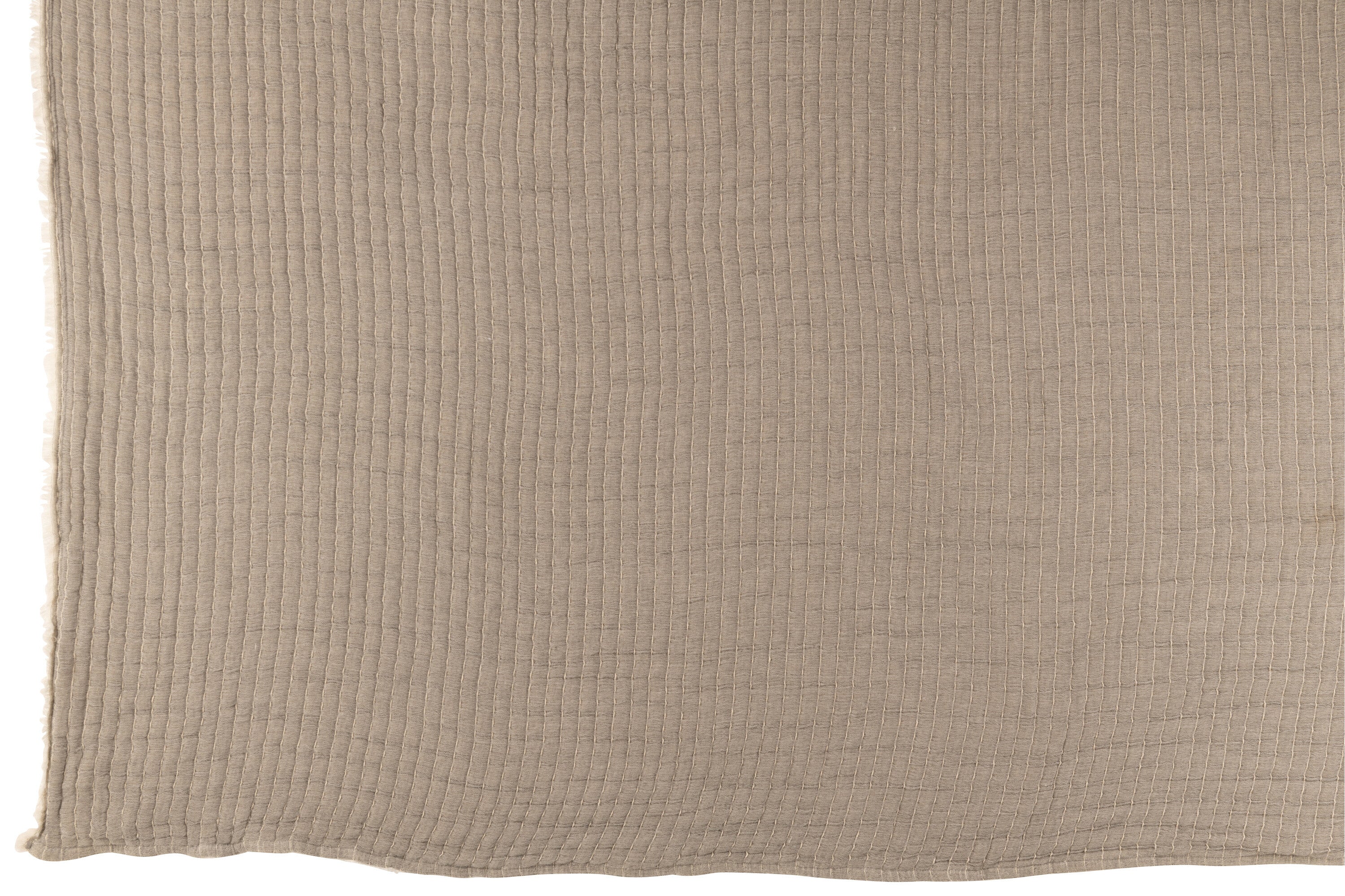 Plaid Teddy Lines Stitching Katoen/Polyester Grijs