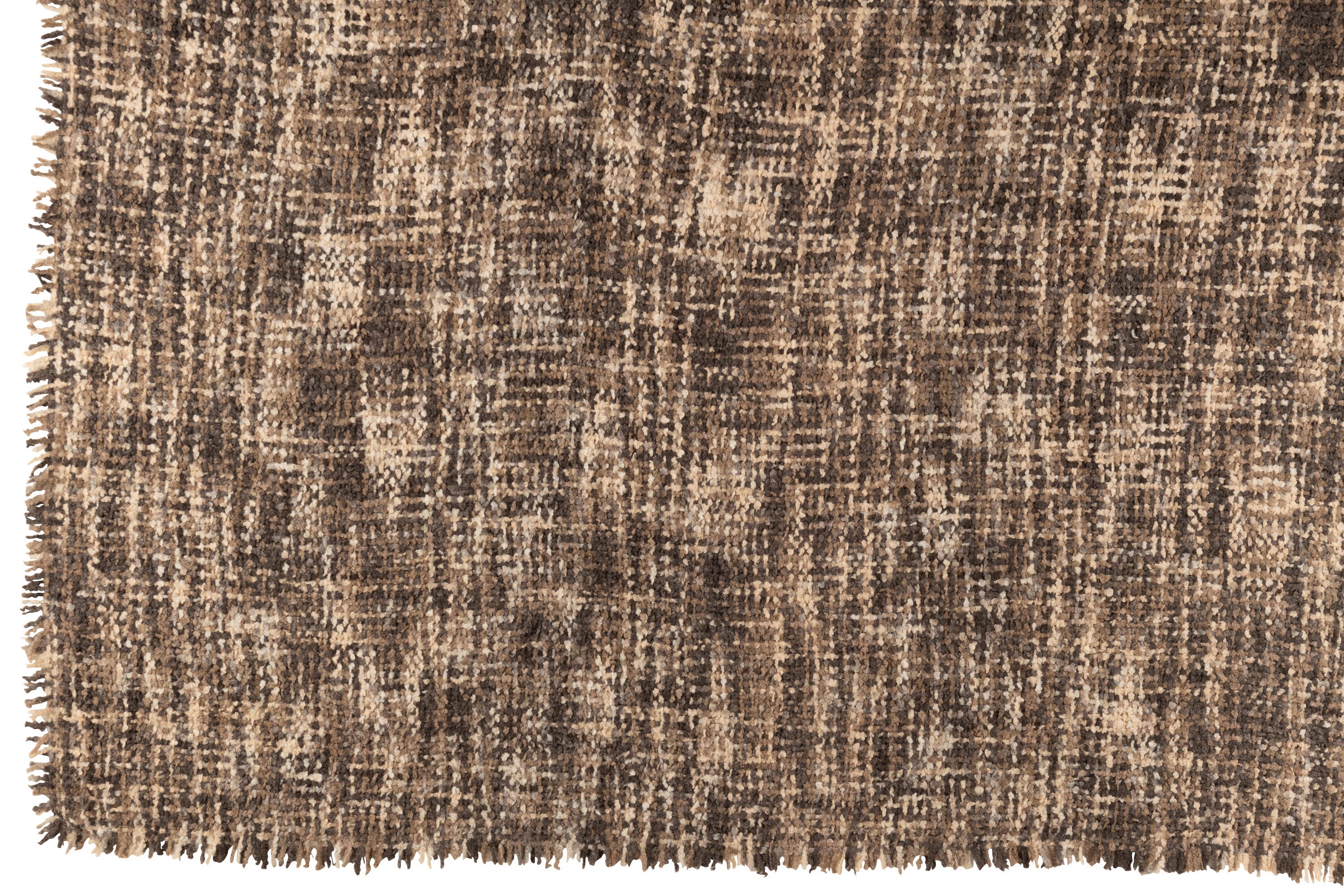Geruite Tweed Acryl/Katoen Bruin/Beige