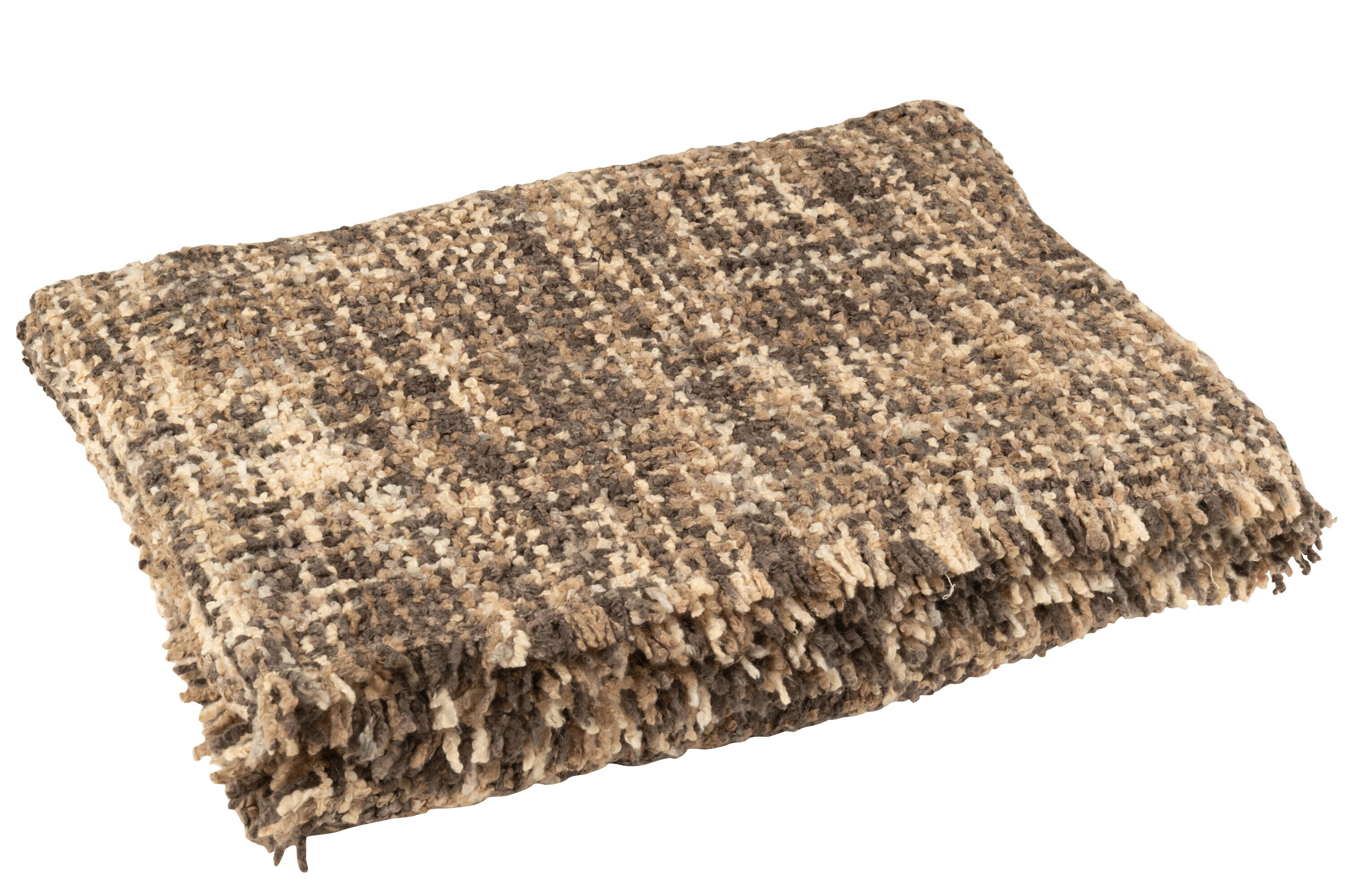 Geruite Tweed Acryl/Katoen Bruin/Beige