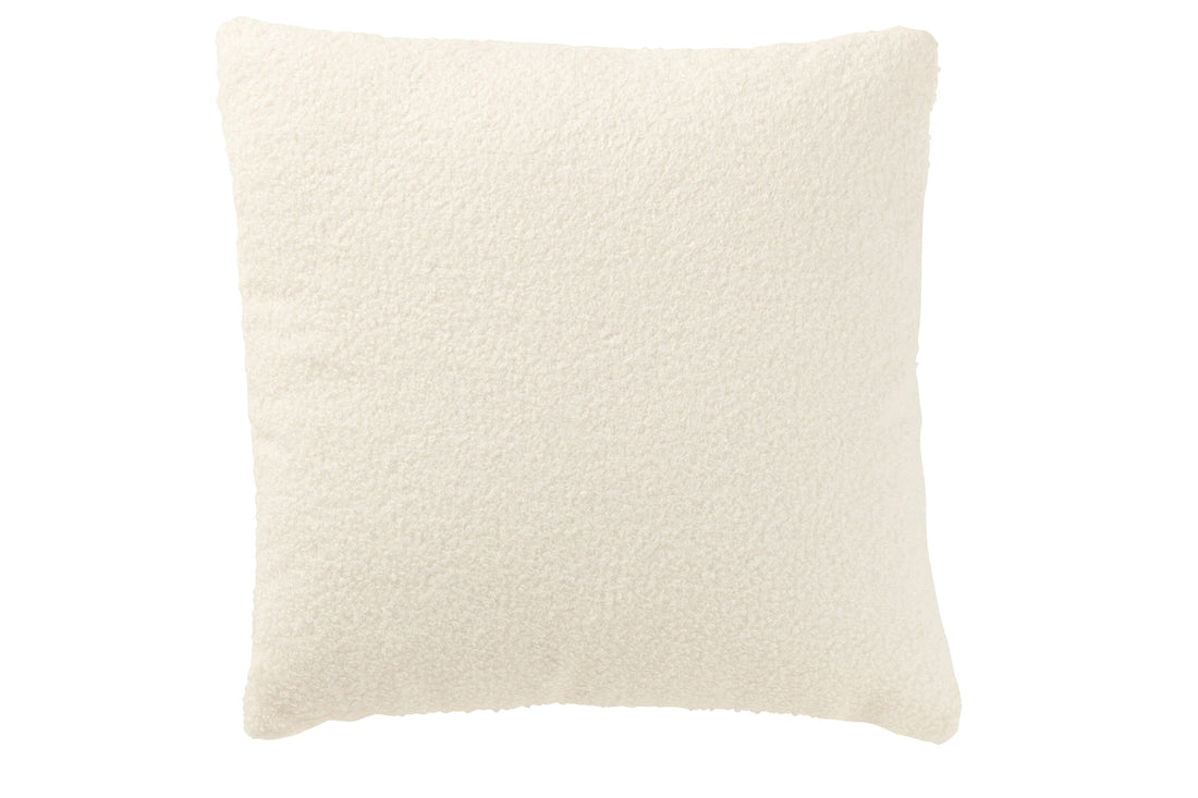 J-Line Kussen Merry Christmas Boucl - Wit/Rood