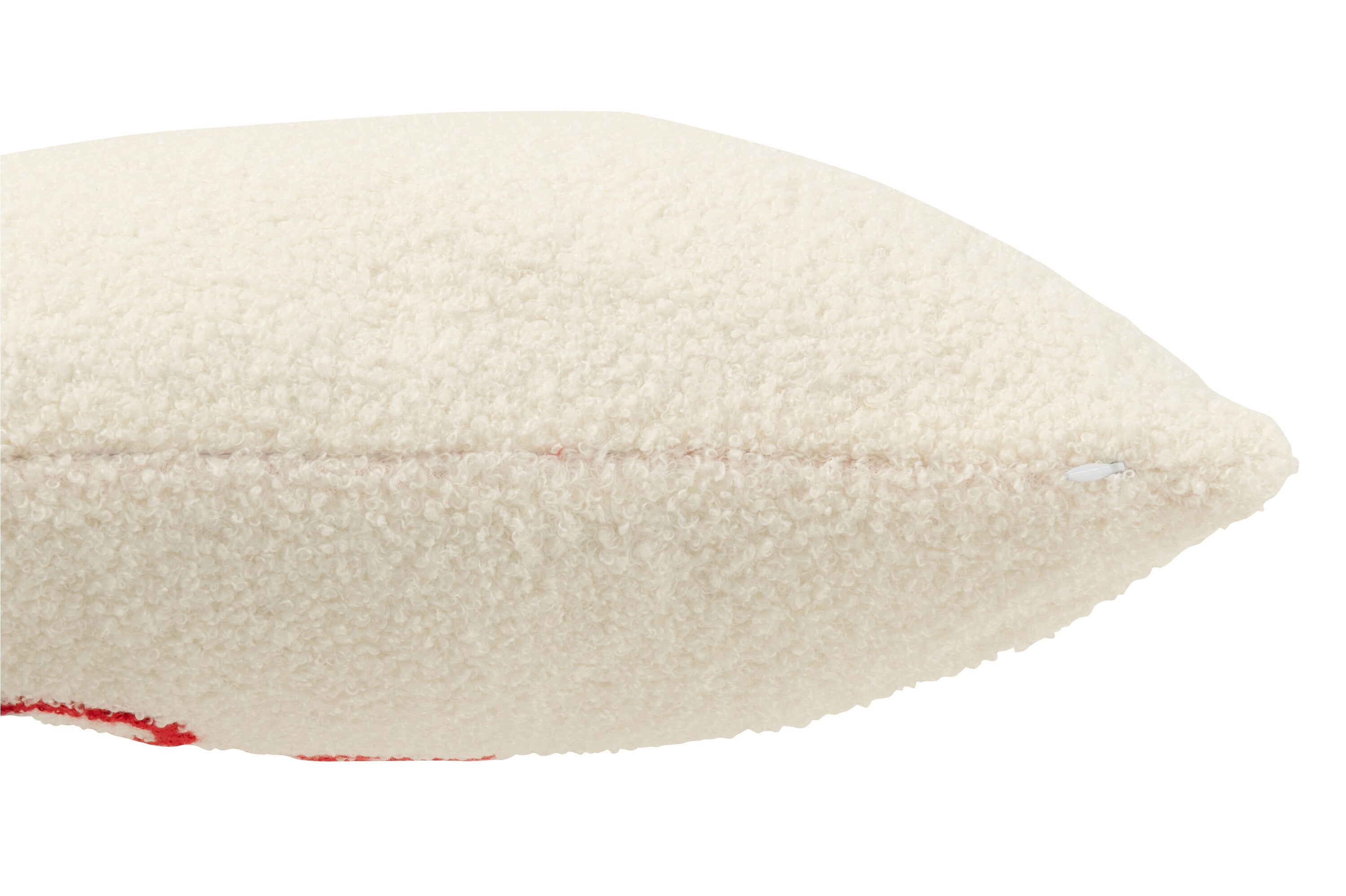 J-Line Kussen Merry Christmas Boucl - Wit/Rood
