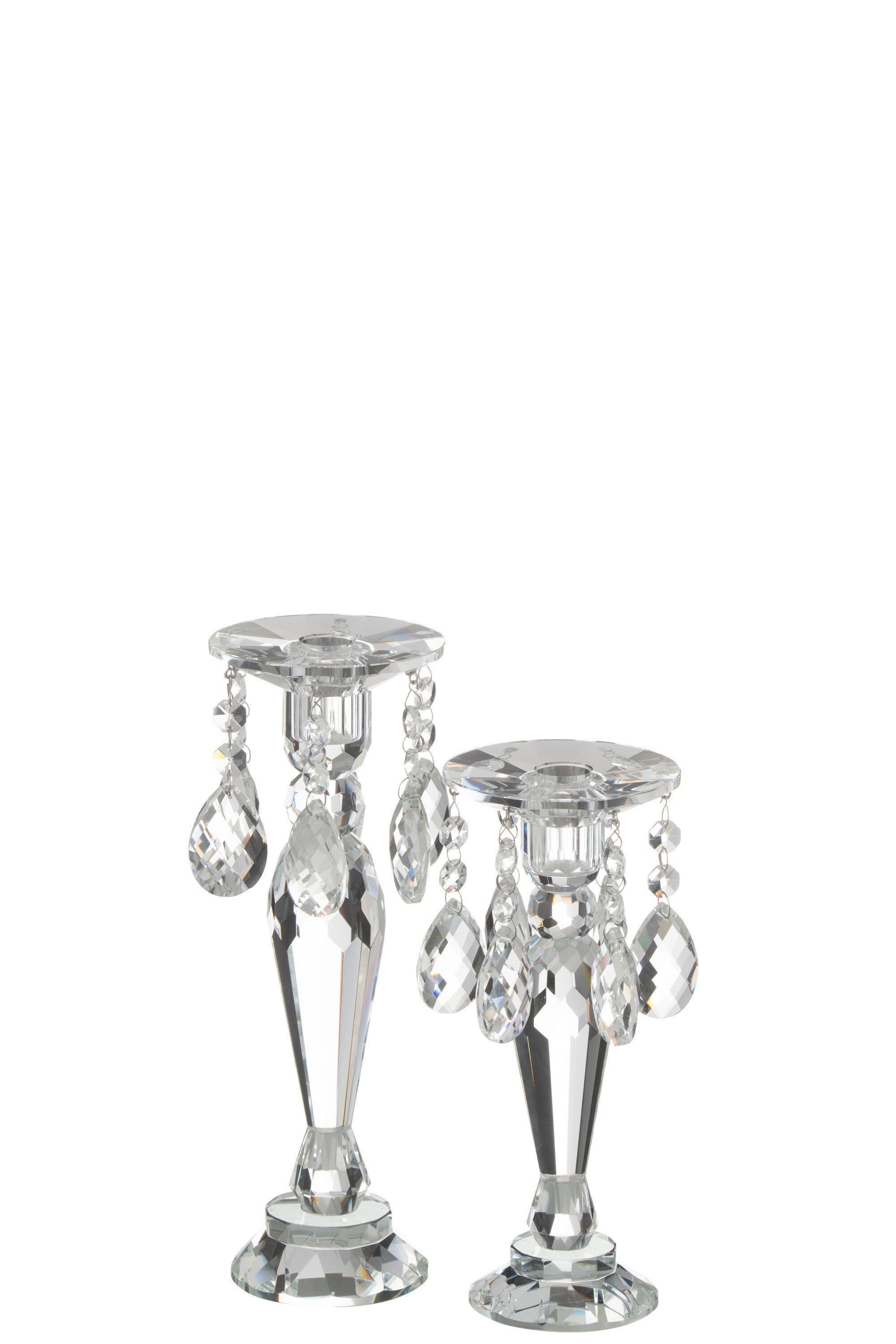 Kaarsenhouder Louise Kristal Transparant Groot