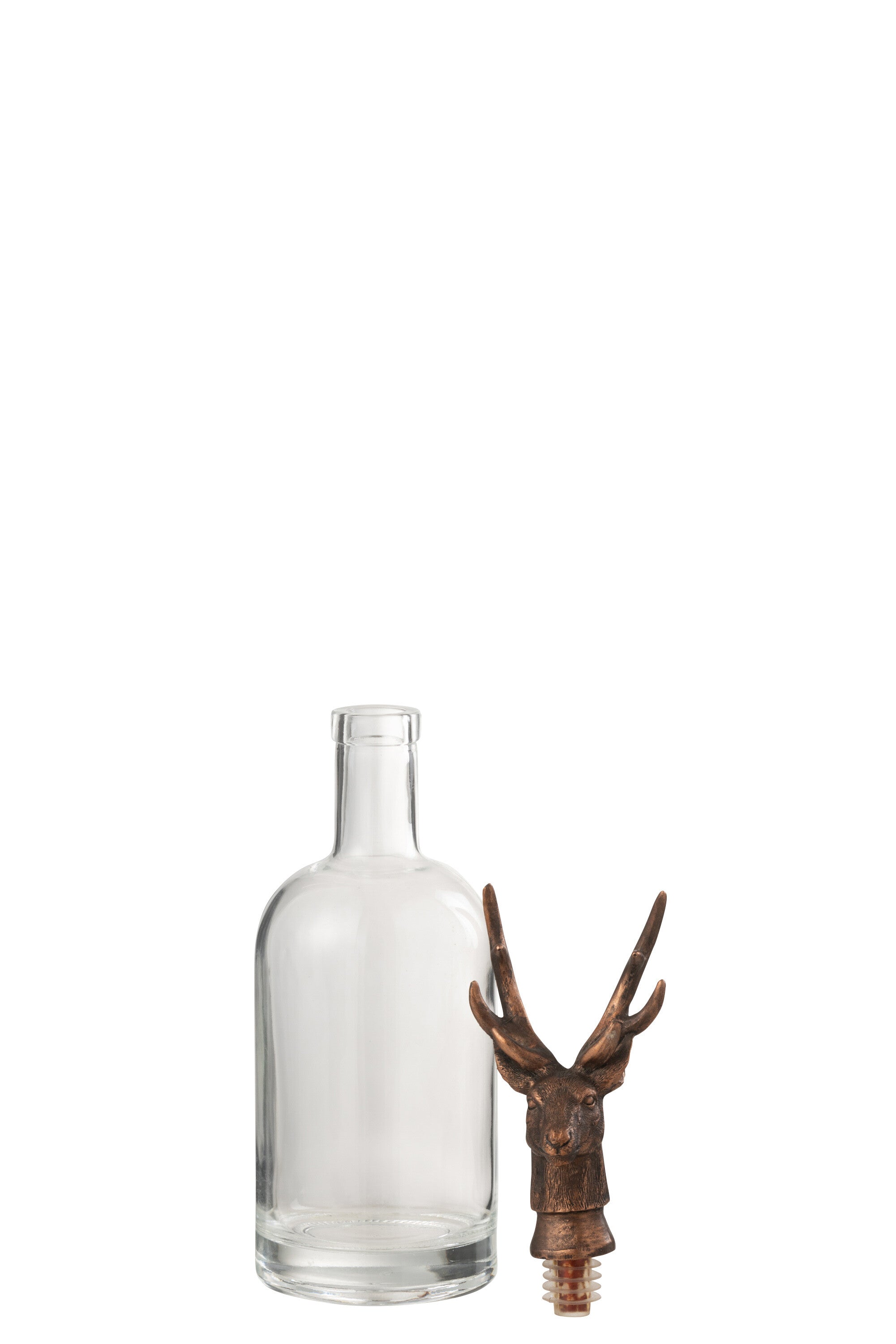 Fles Hert Glas/Hars Transparant/Brons