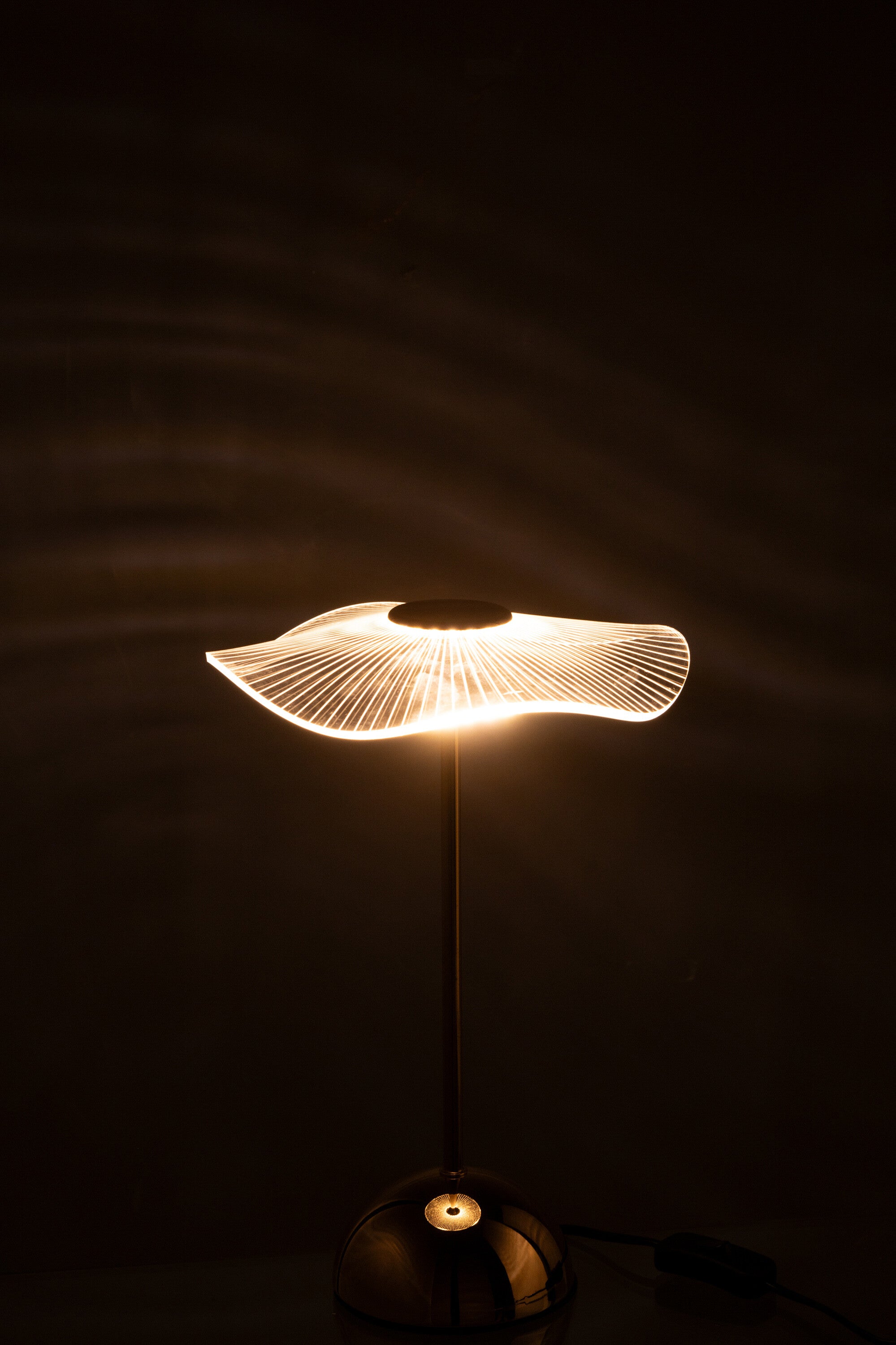 Tafellamp Led Bloem Metaal/Kunststof Goud Klein