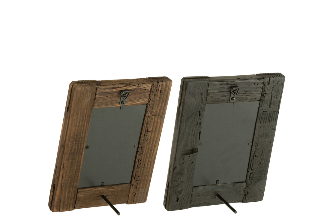 Fotolijst Nick Grenenhout Bruin/Zwart Klein Assortiment Van 2