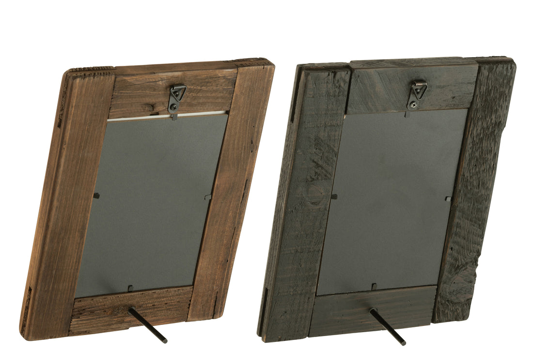 Fotolijst Nick grenenhout bruin/zwart Groot Assortiment Van 2