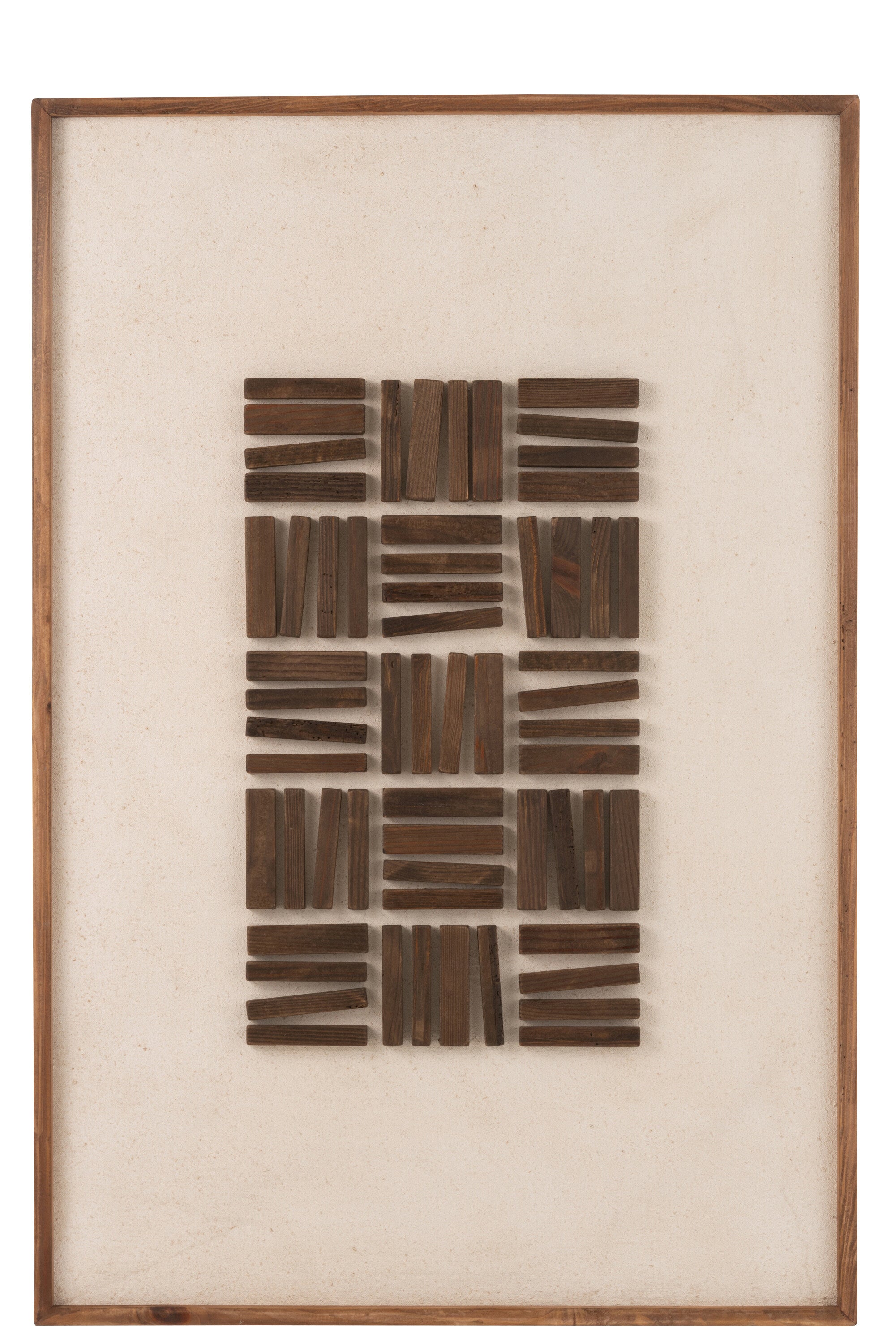 Wanddecoratie John Grenen Hout/Canvas Natuurlijk