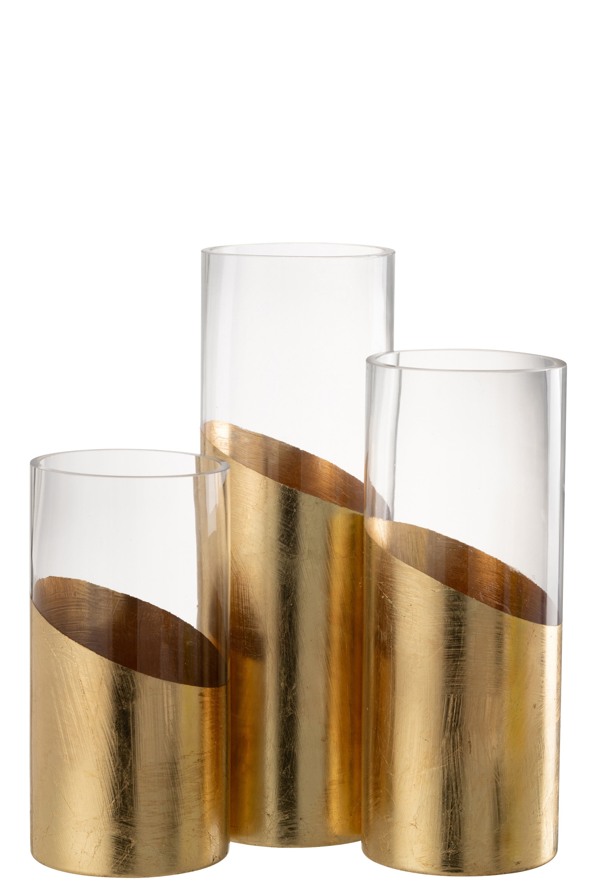 Orkaan Moa Glas Transparant/Goud Groot