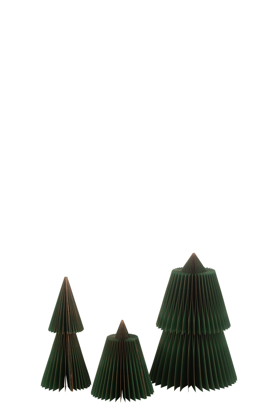J-Line Christmas Tree Folding Paper Dark Green/Copper Small