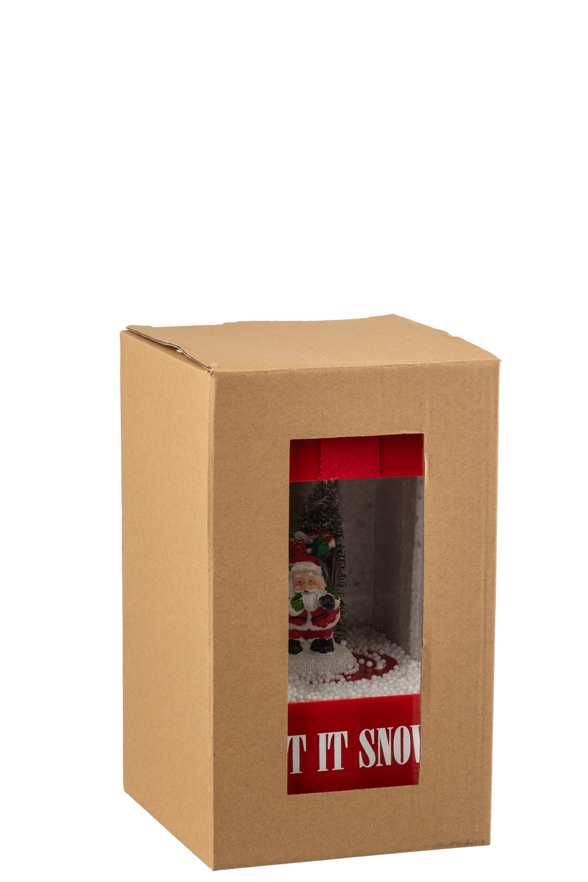 Sneeuwbol cadeaubox met LED Santa van hars