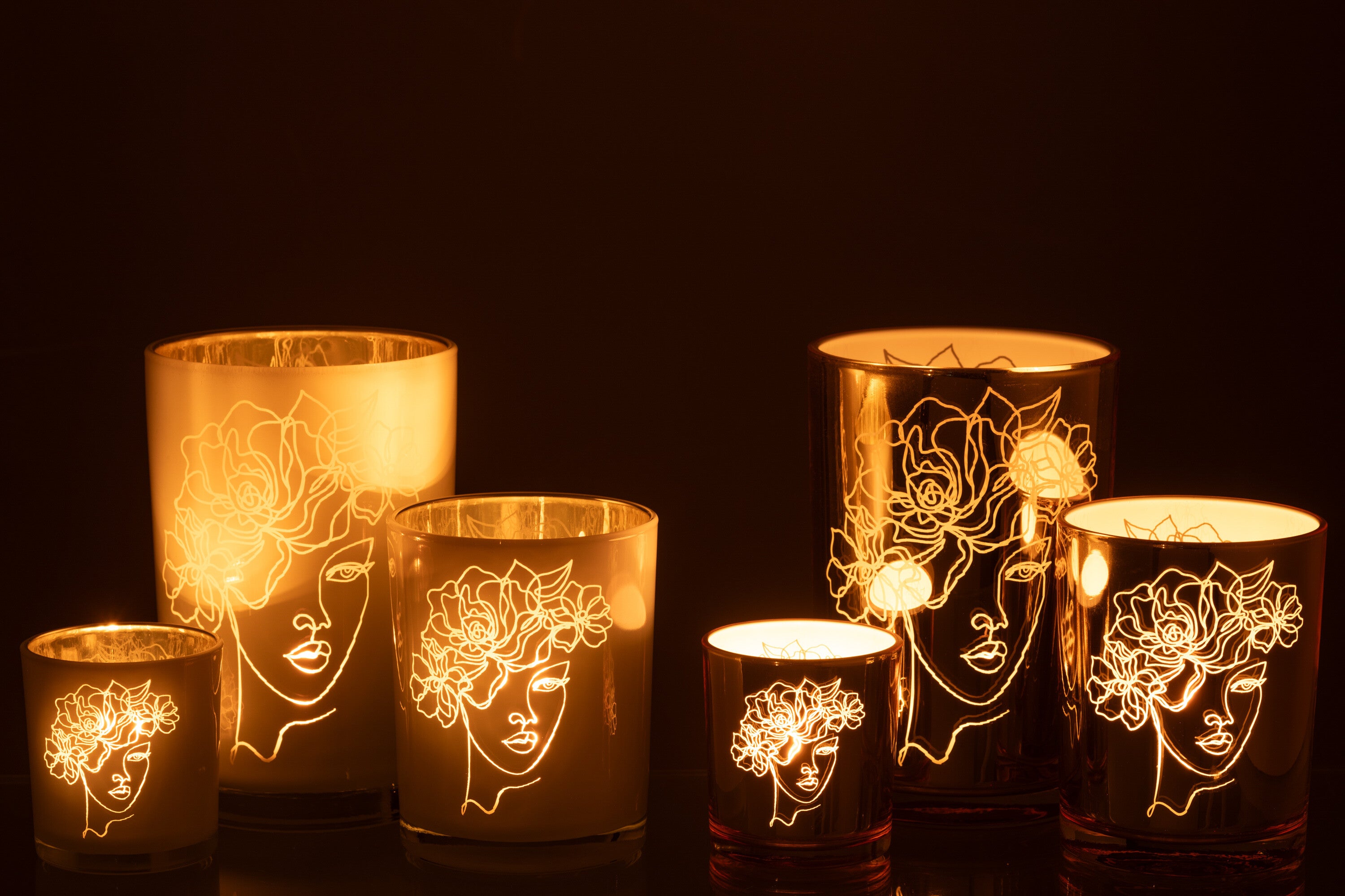 Orkaan Dame Haarbloemen Glas Wit/Goud Groot Assortiment Van 2