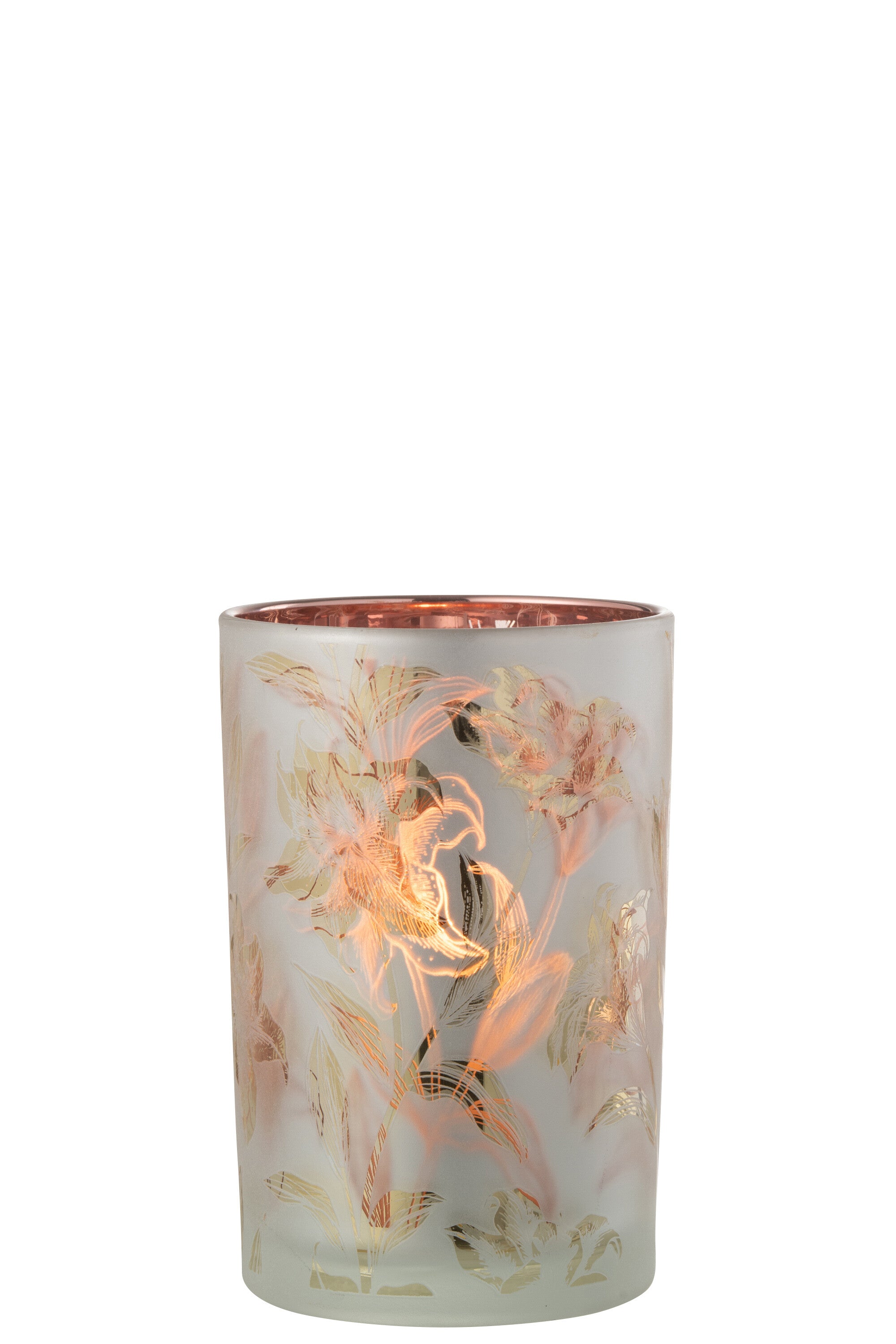 Orkaanbloemen Glasmat Wit/Rood/Goud Groot