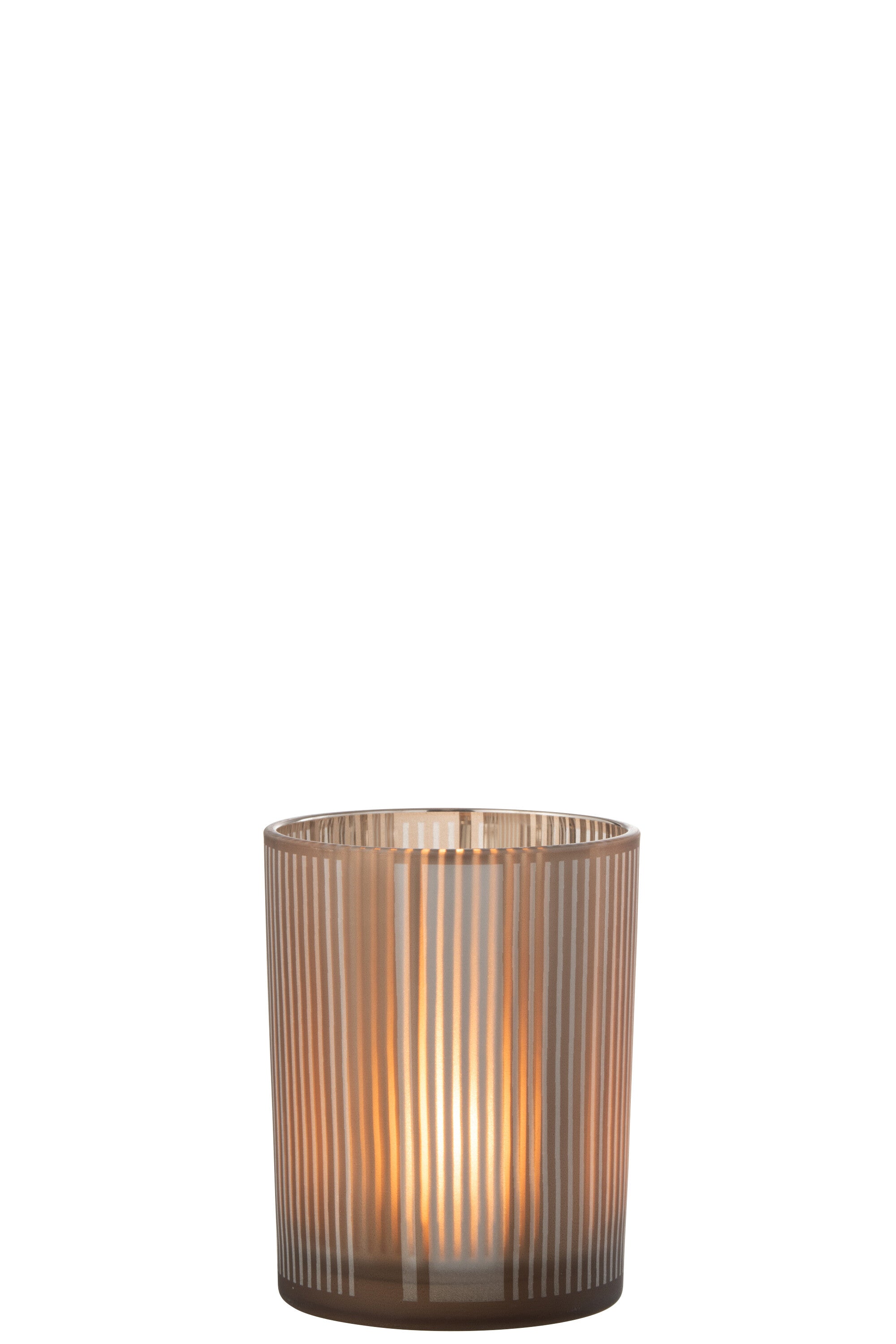 Orkaanstrepen Glasmat Bruin/Wit Medium