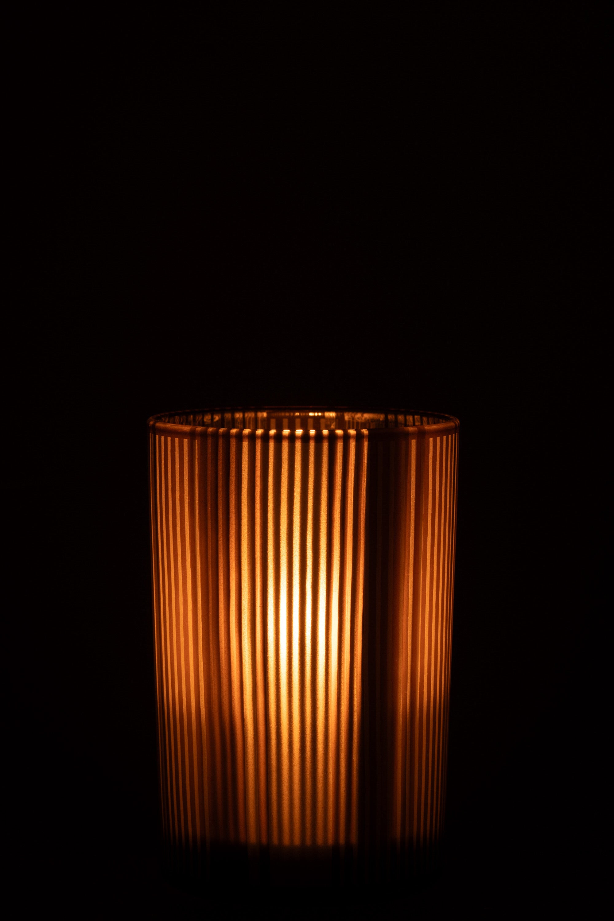 Orkaanstrepen Glasmat Bruin/Wit Groot