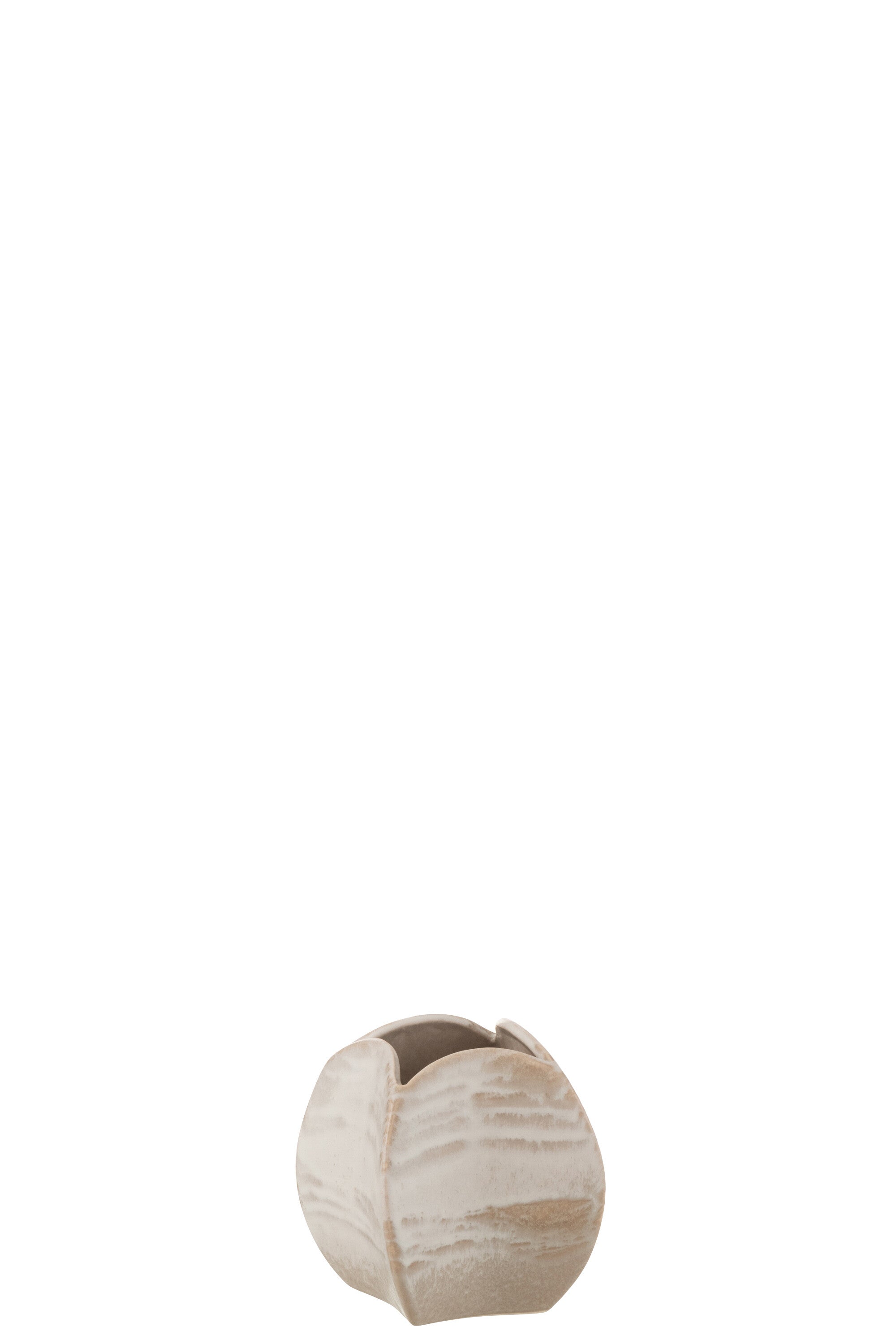 Vaas Abstract Vierkant Klei Beige Klein