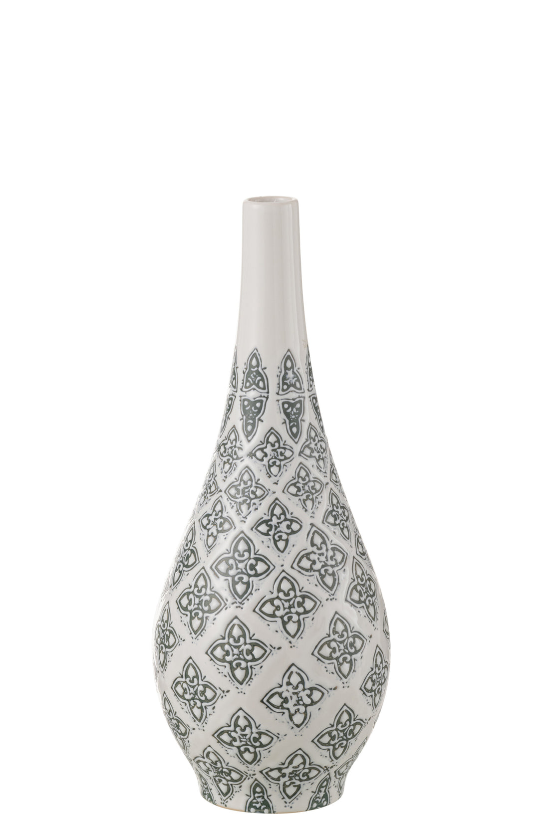 J-Line Vaas Kousa Peer Porselein Blauw/Wit