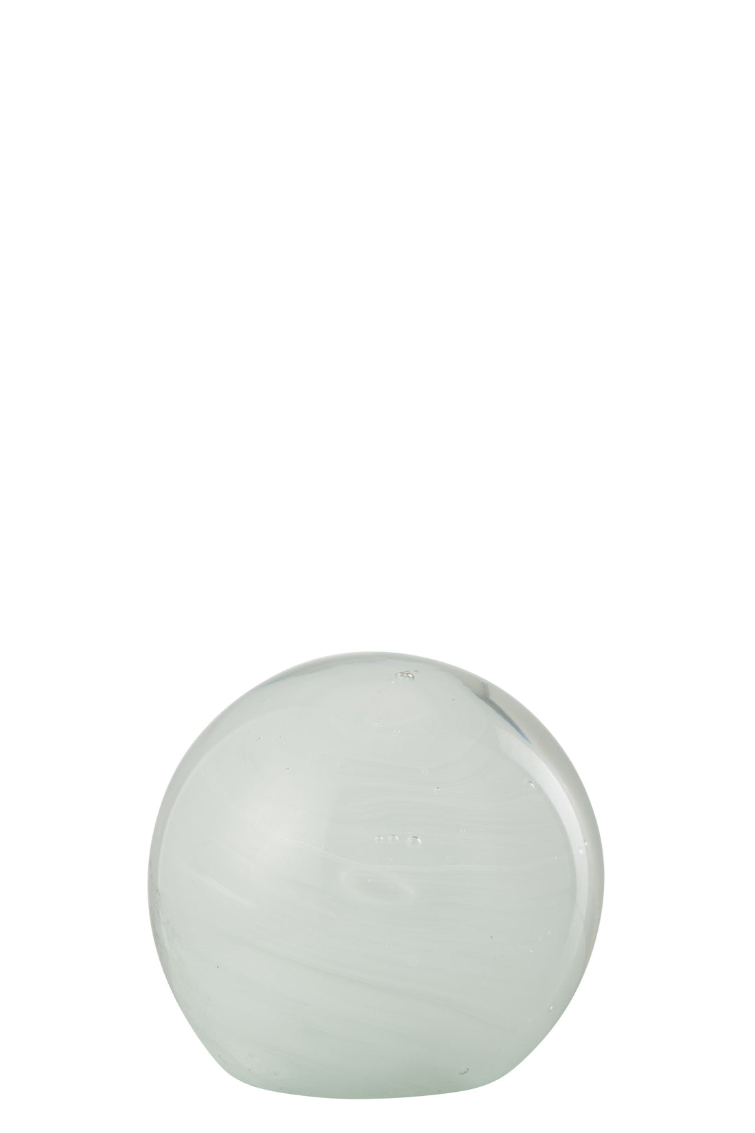 Papiergewicht Twister Ronde Glas Wit Middelgroot