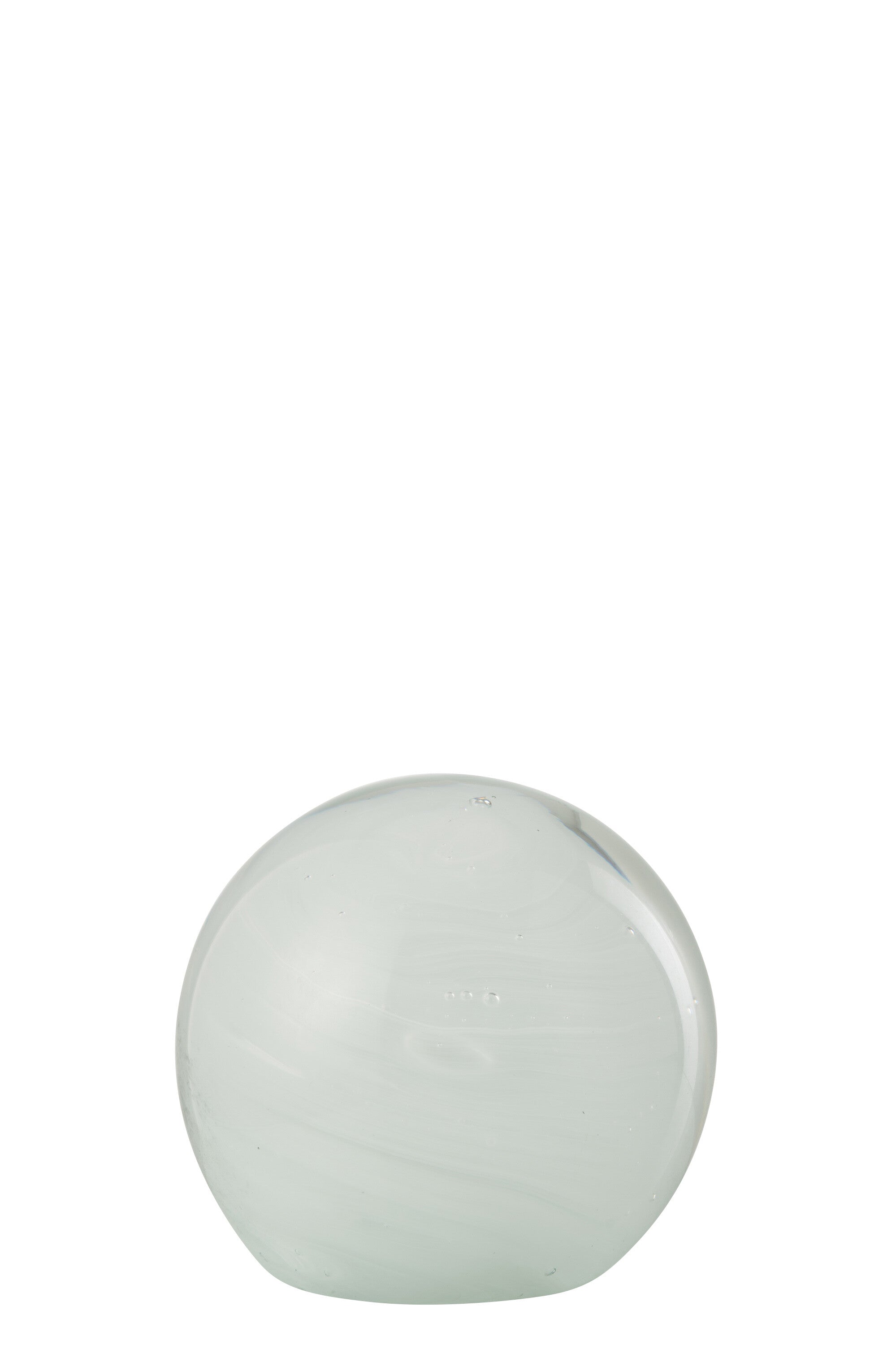 Papiergewicht Twister Ronde Glas Wit Middelgroot