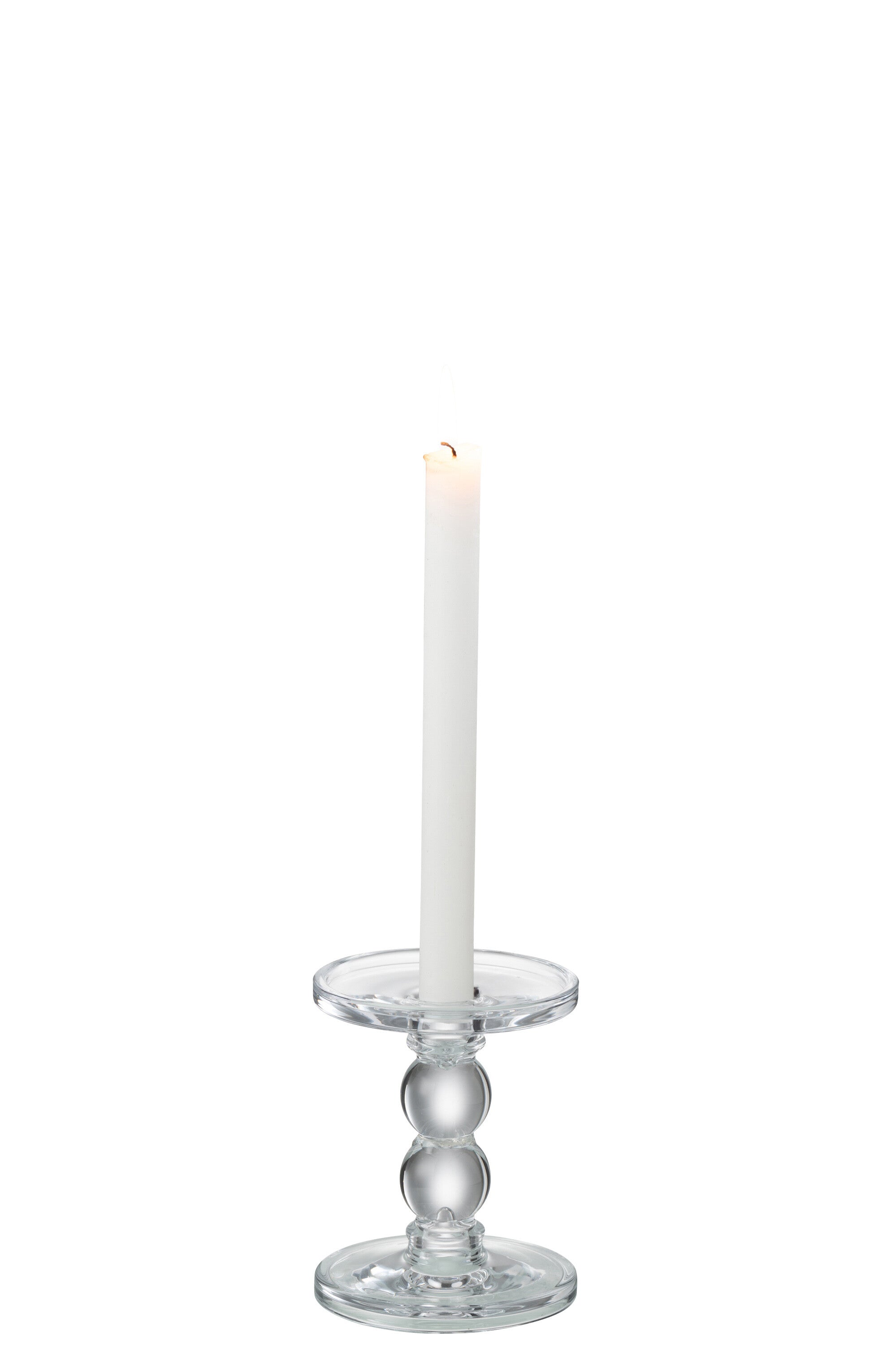 Kaarsenhouder Druppels Glas Transparant Klein