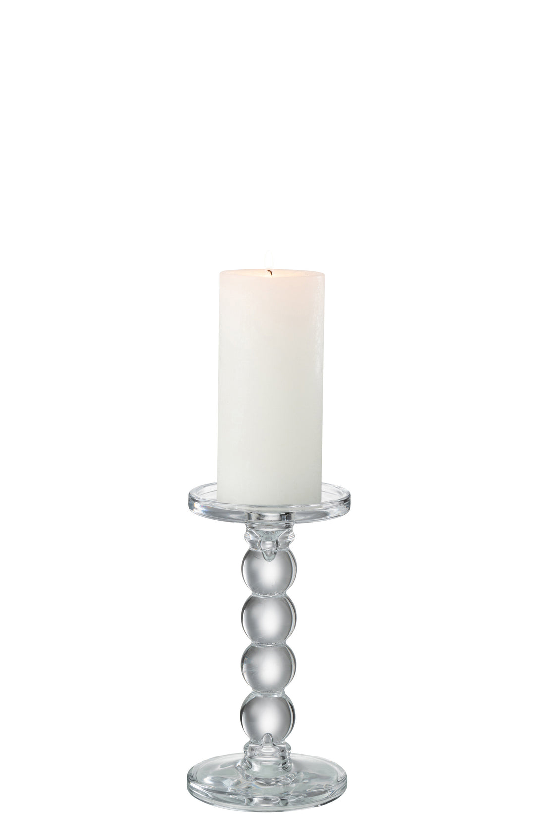 Kaarsenhouder Druppels Glas Transparant Medium