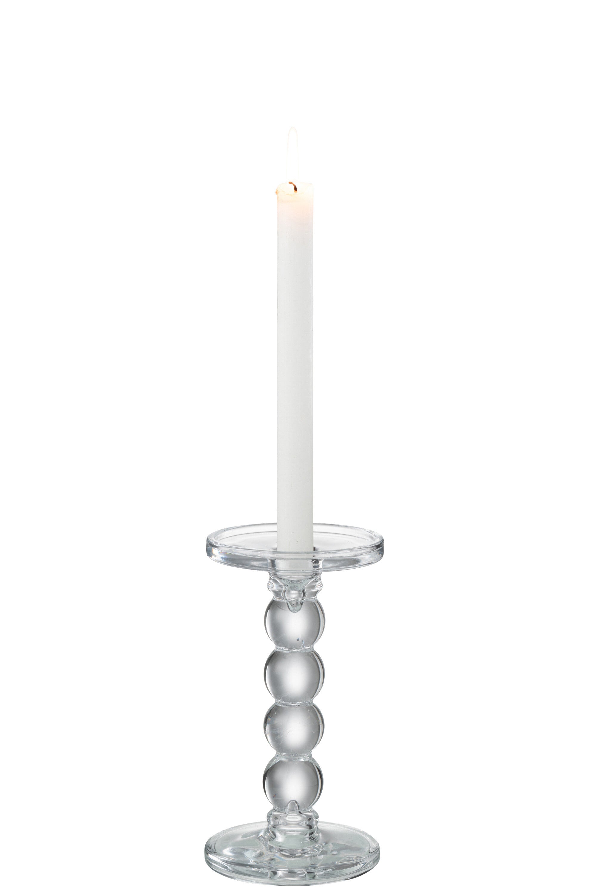 Kaarsenhouder Druppels Glas Transparant Medium