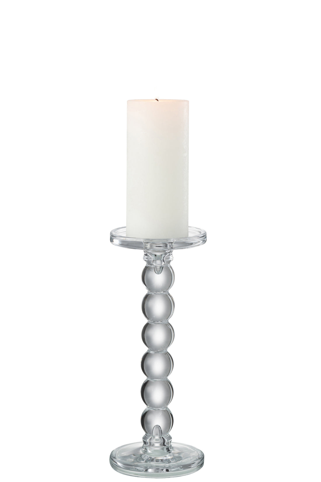 Kaarsenhouder Druppels Glas Transparant Groot
